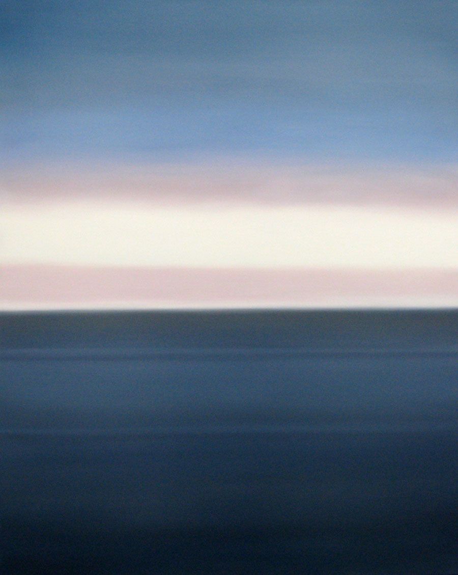 Peinture abstraite grand format bleu MICHIGAN LAKE XXIV – ELISE BARAT – 116 × 89 cm