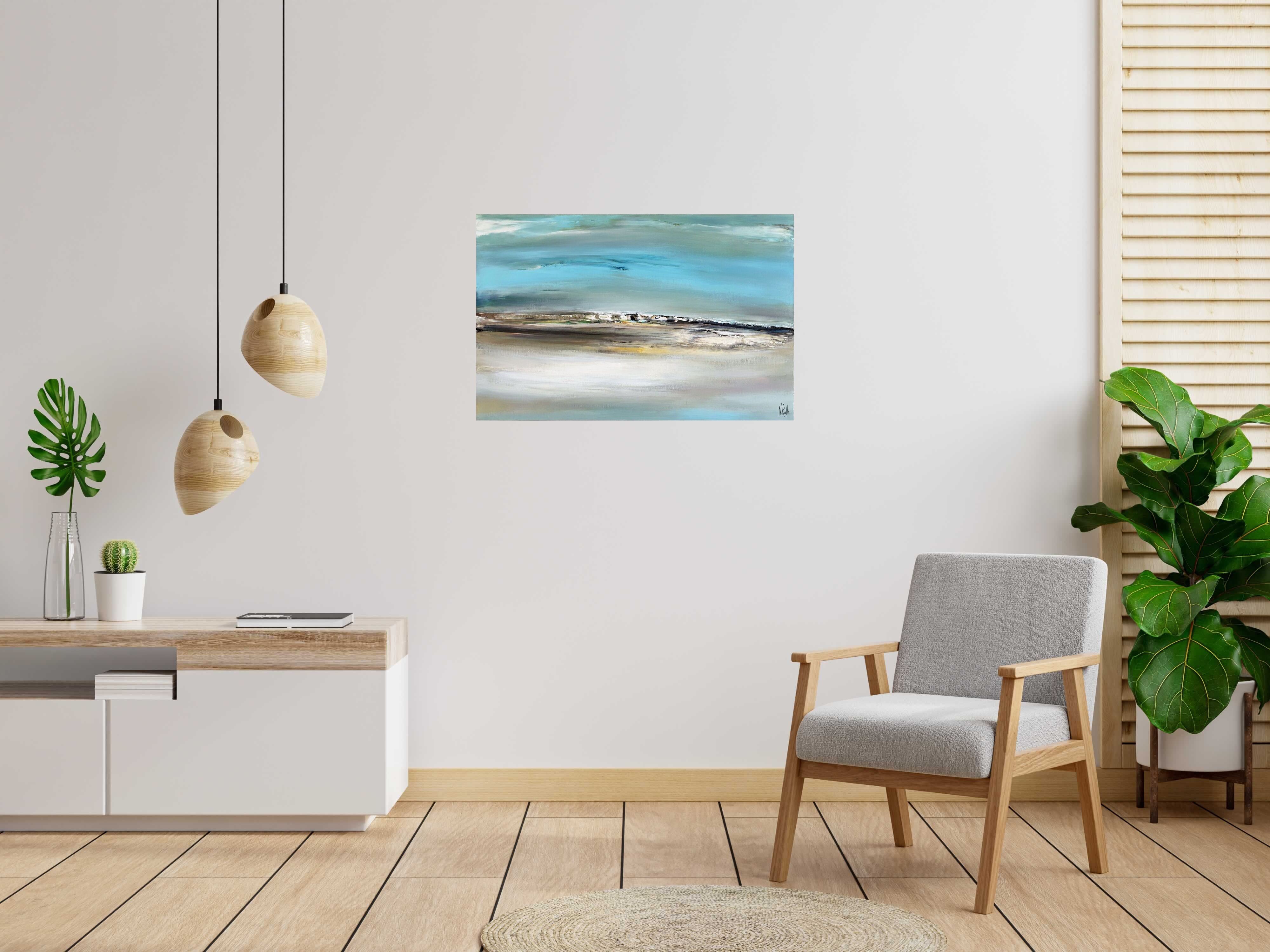 Peinture LUMEN de RUELLE NICOLAS dans un intérieur – 100 × 65 cm