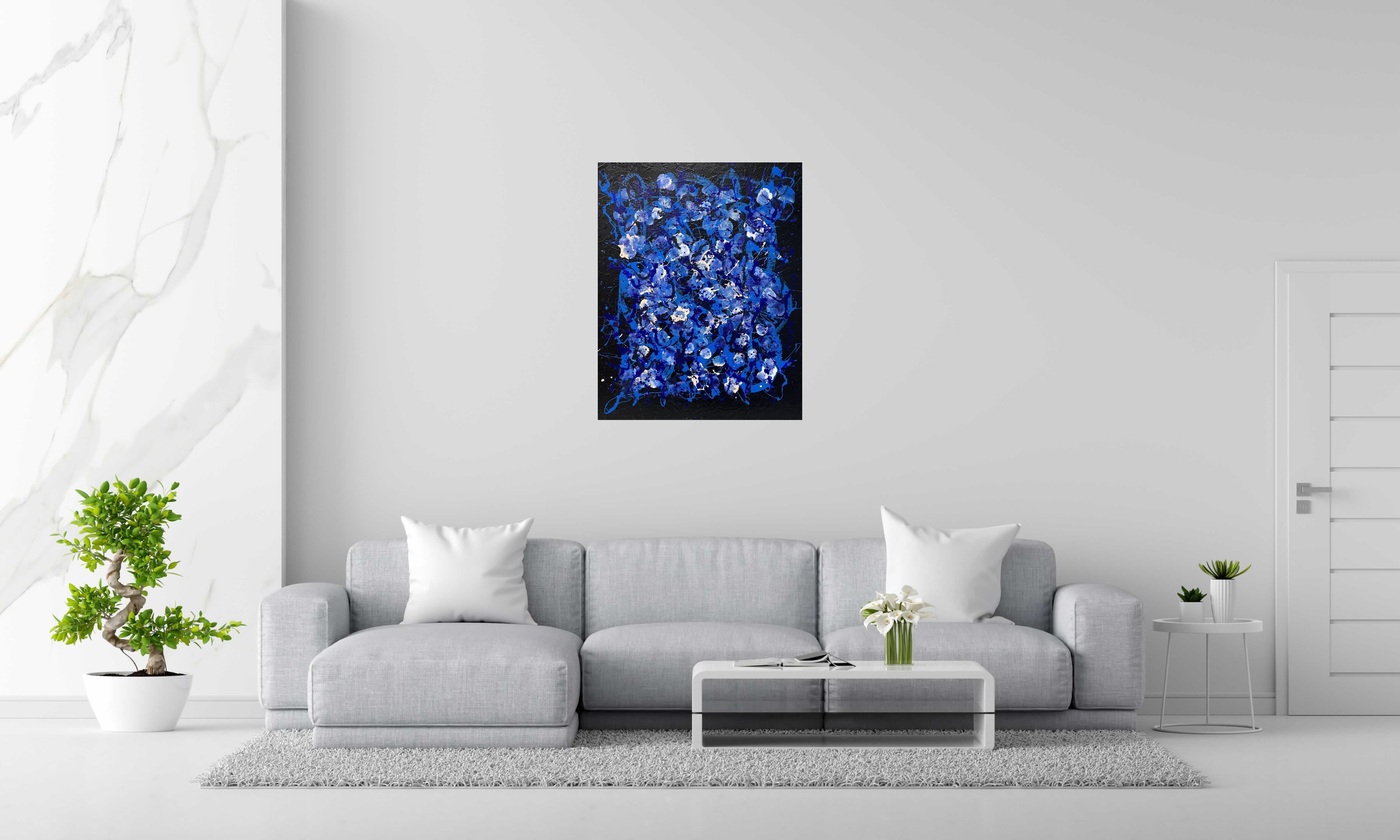 Peinture Noname D1 de STEPHANE RIME dans un intérieur – 73 × 92 cm