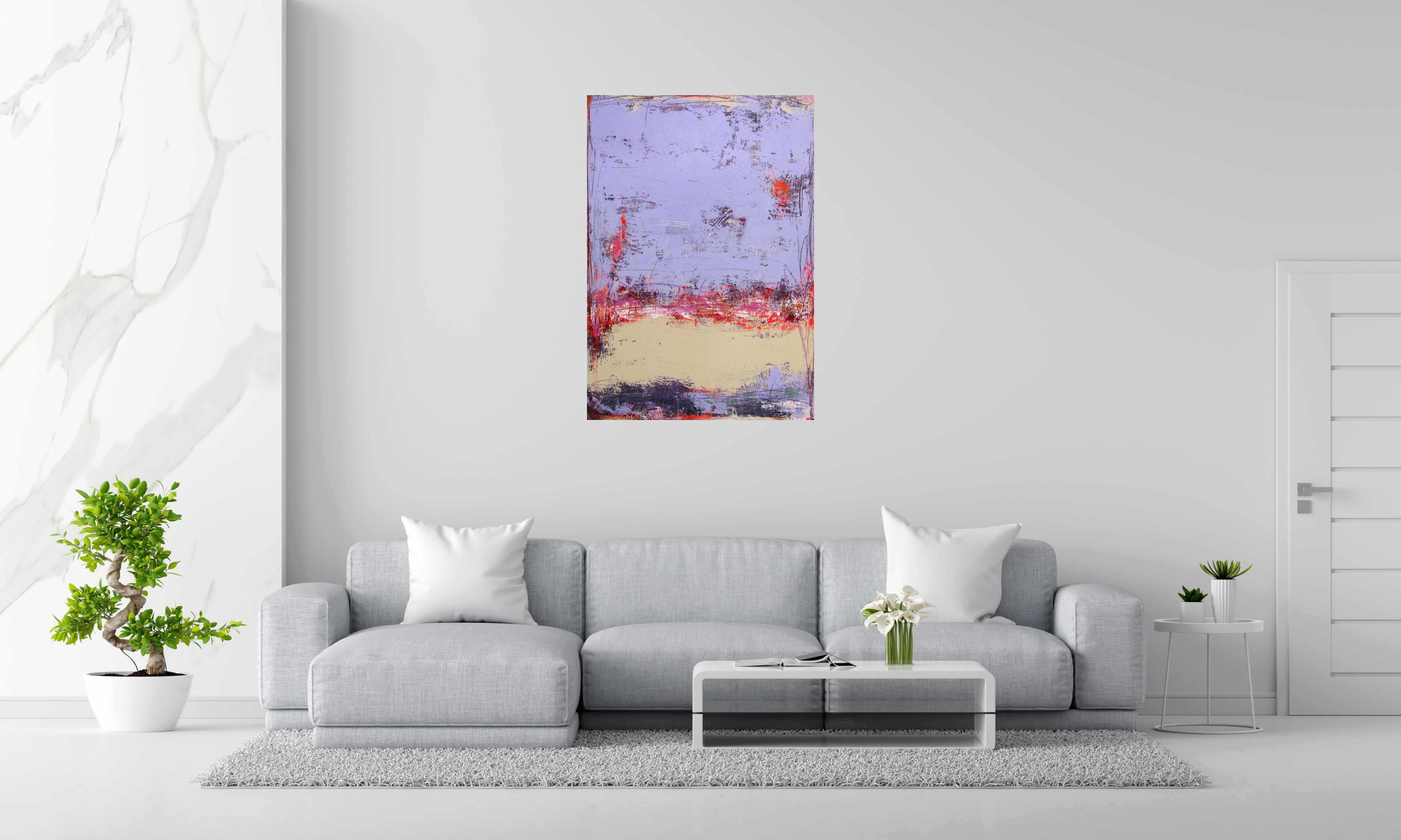 Peinture NUANCES PARME de TANIA CARRARA dans un intérieur – 80 × 120 cm