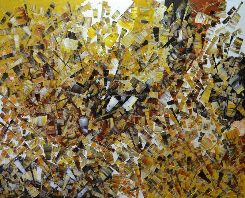 Peinture abstraite grande taille Peinture abstraite 11-2024-49 – ALAIN BECANNE – 150 × 120 cm