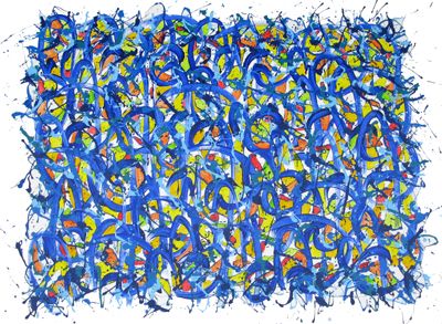 Peinture abstraite grande taille No name E63 – STEPHANE RIME – 114 × 146 cm