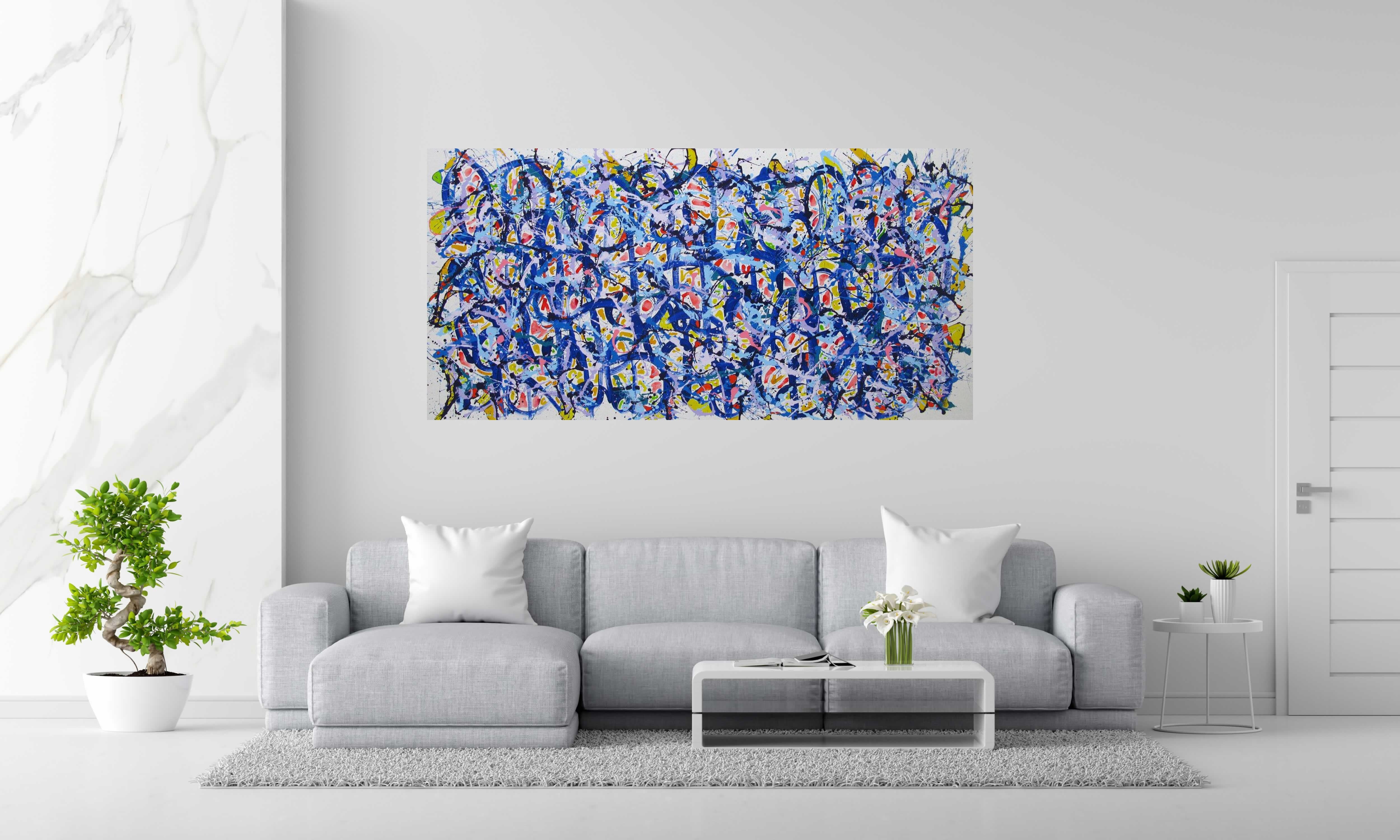 Peinture noname D80 de STEPHANE RIME dans un intérieur – 195 × 97 cm