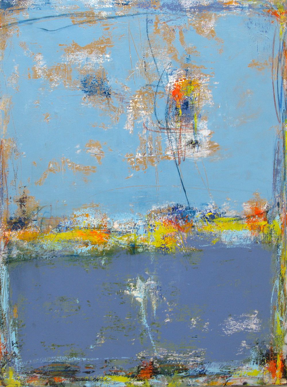 Peinture abstraite grande taille ZAZOU – TANIA CARRARA – 116 × 89 cm