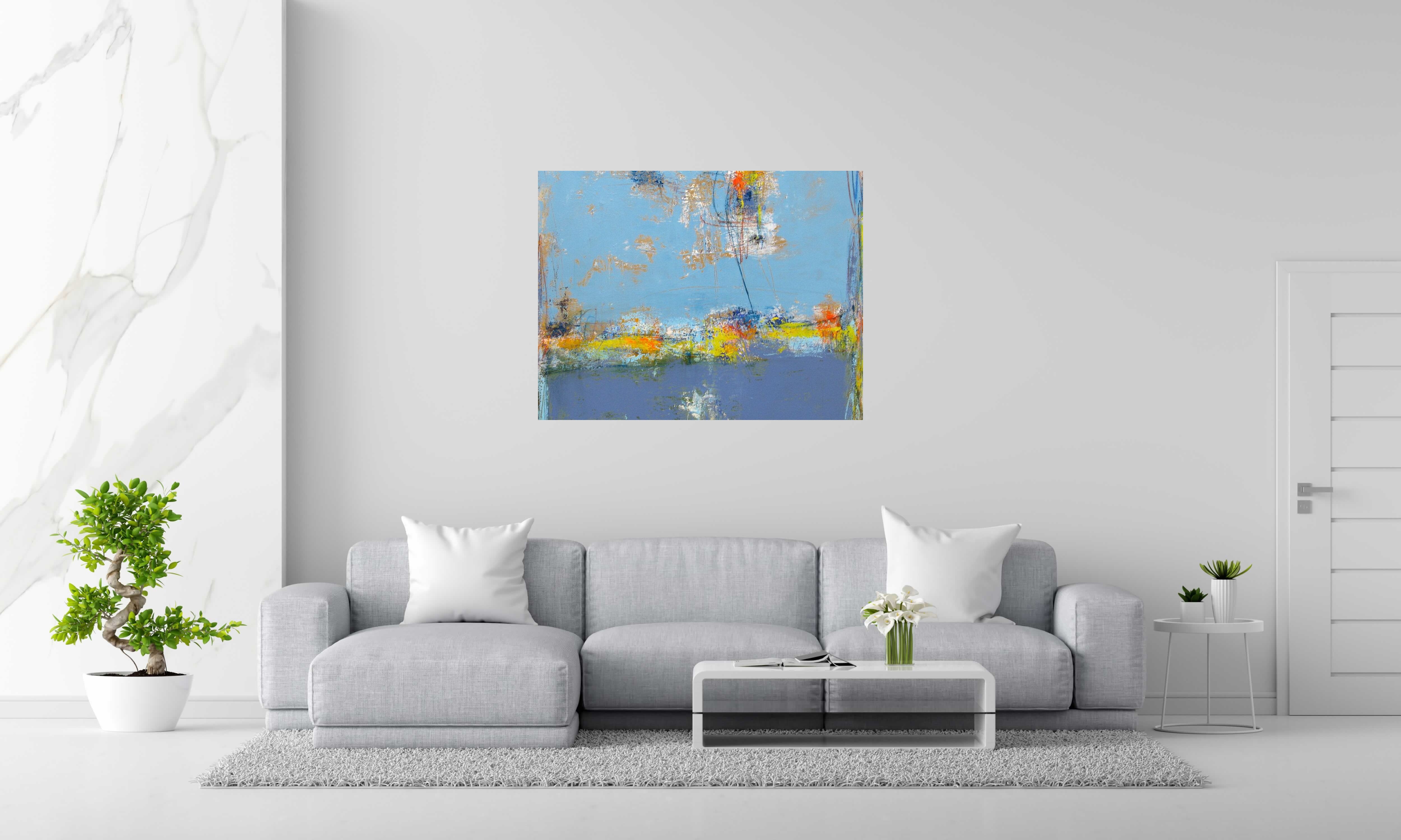 Peinture ZAZOU de TANIA CARRARA dans un intérieur – 116 × 89 cm