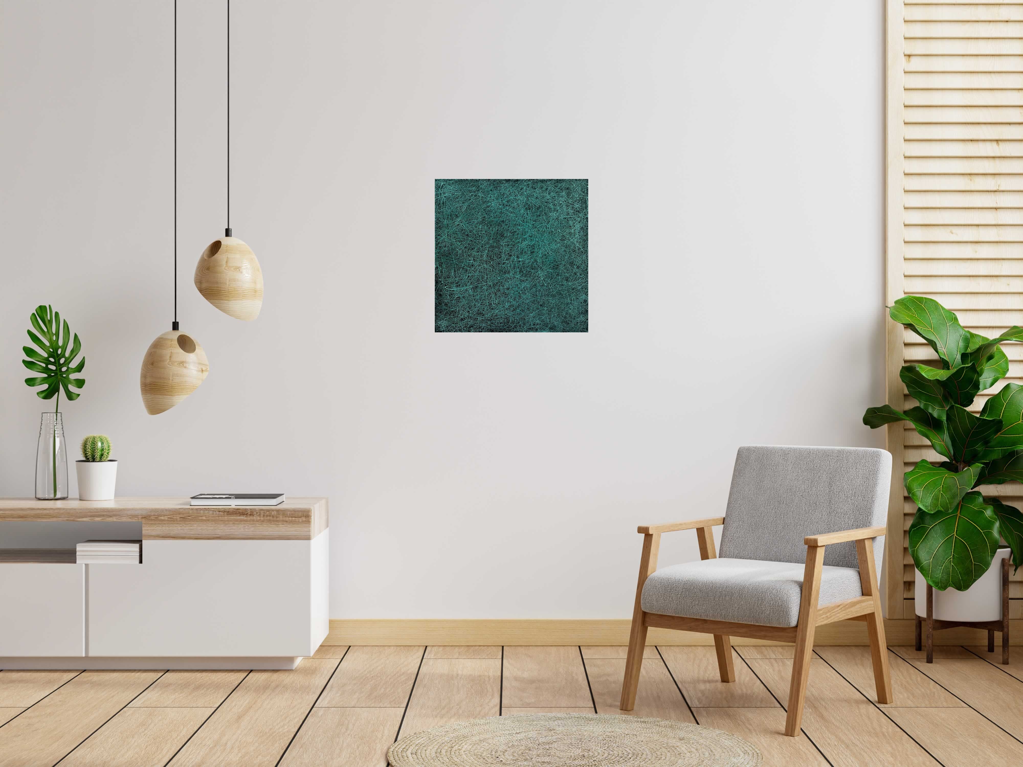 Peinture BLUE 7 de NASH dans un intérieur – 60 × 60 cm