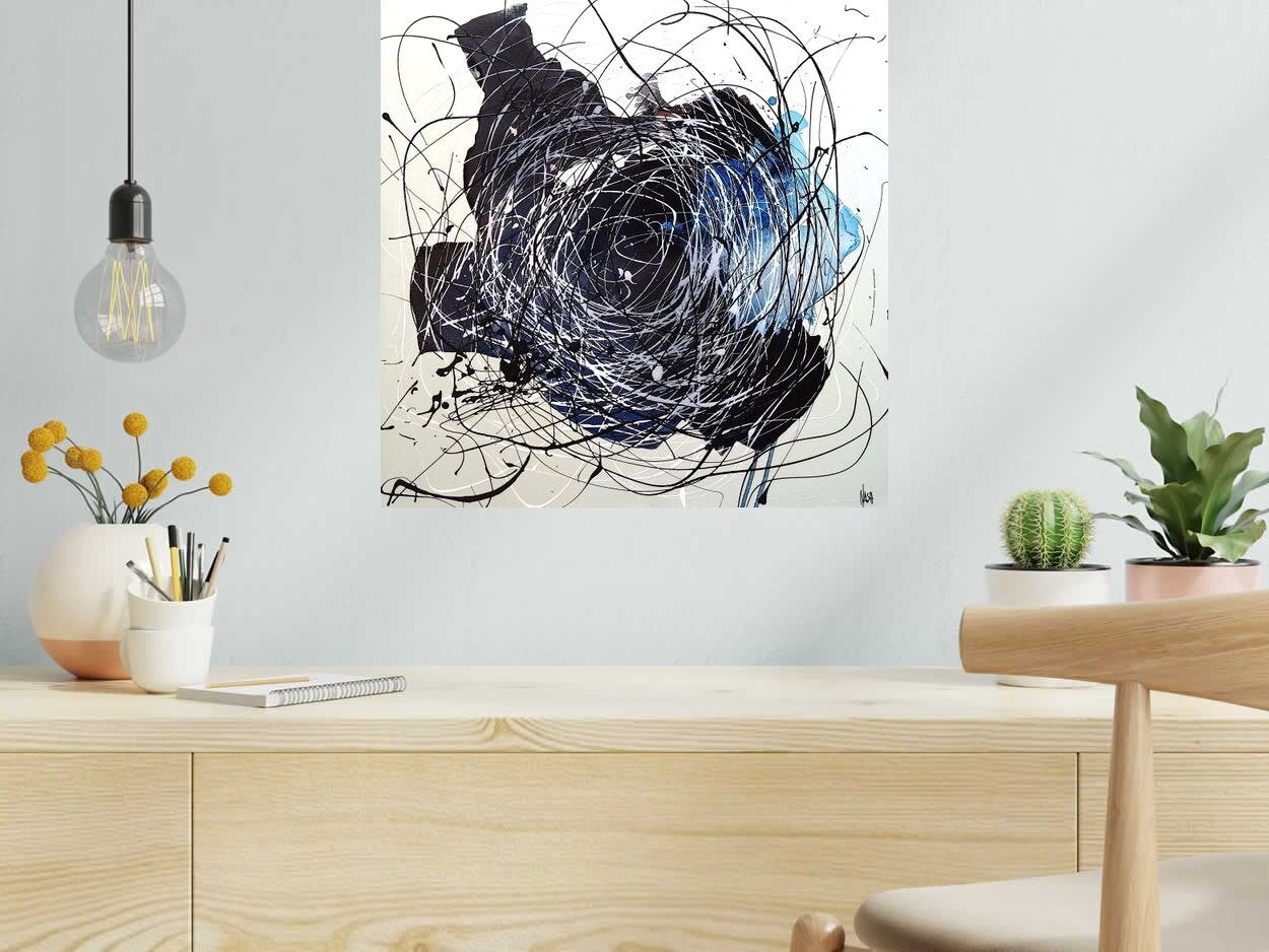 Peinture Palm Spring de NASH dans un intérieur – 50 × 50 cm