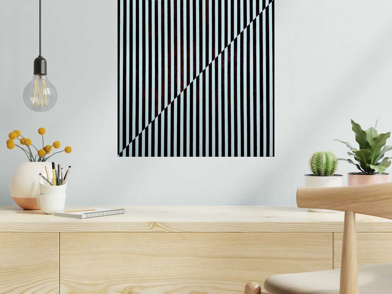 Peinture TAHAA de NASH dans un intérieur – 50 × 50 cm