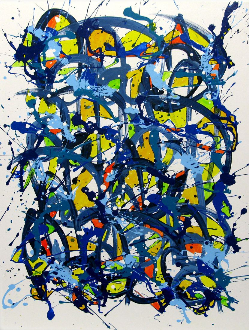Peinture abstraite moyen format NONAME D131 – STEPHANE RIME – 60 × 80 cm