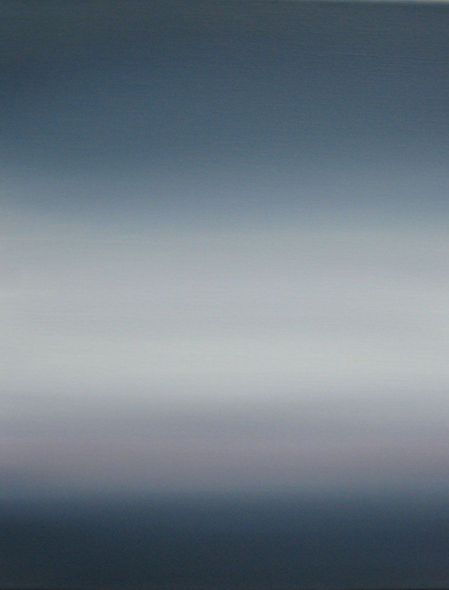 Peinture abstraite petit format bleu MICHIGAN LAKE VII – ELISE BARAT – 40 × 30 cm
