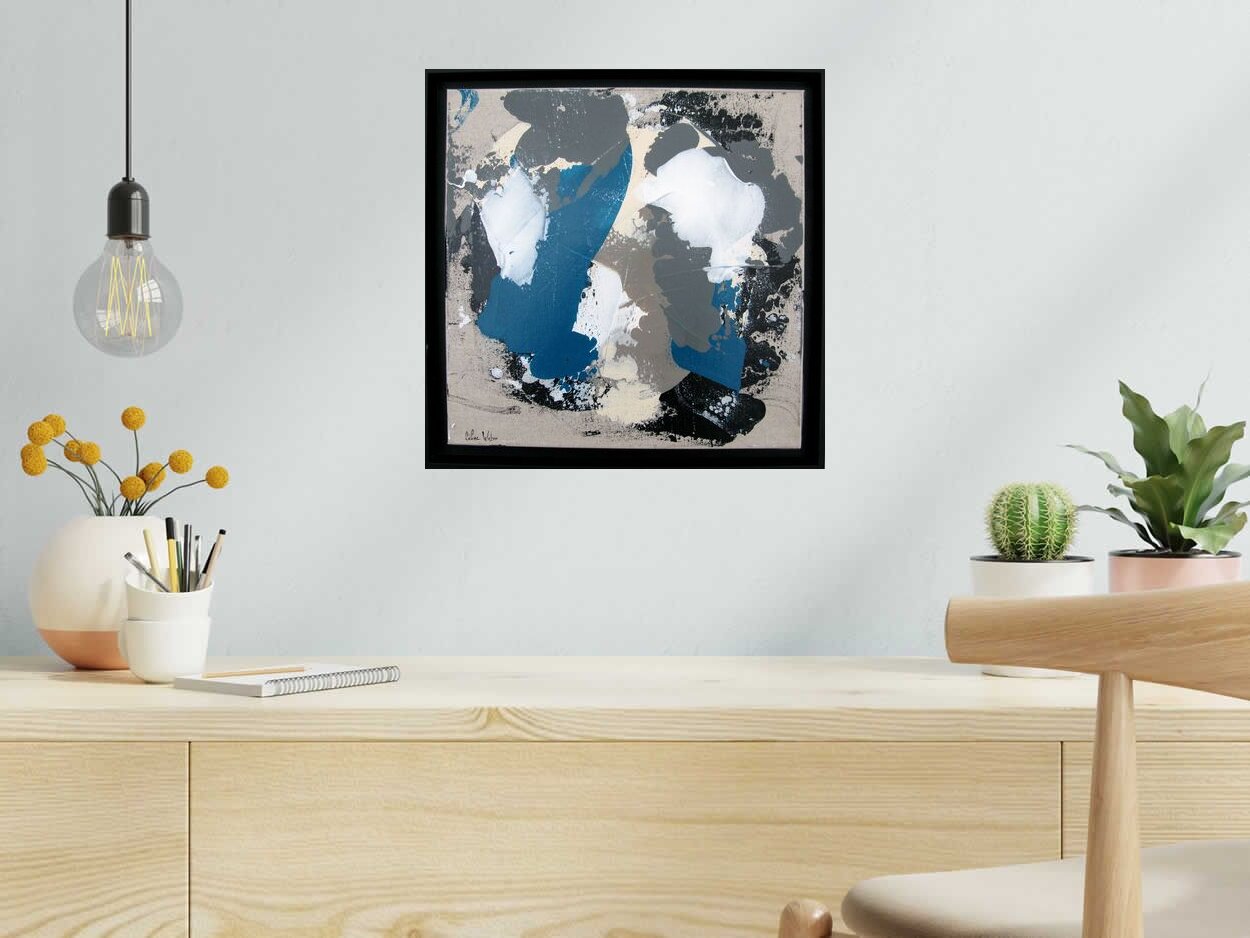 Peinture Dunes 1 de CELINE WEBER dans un intérieur – 40 × 40 cm