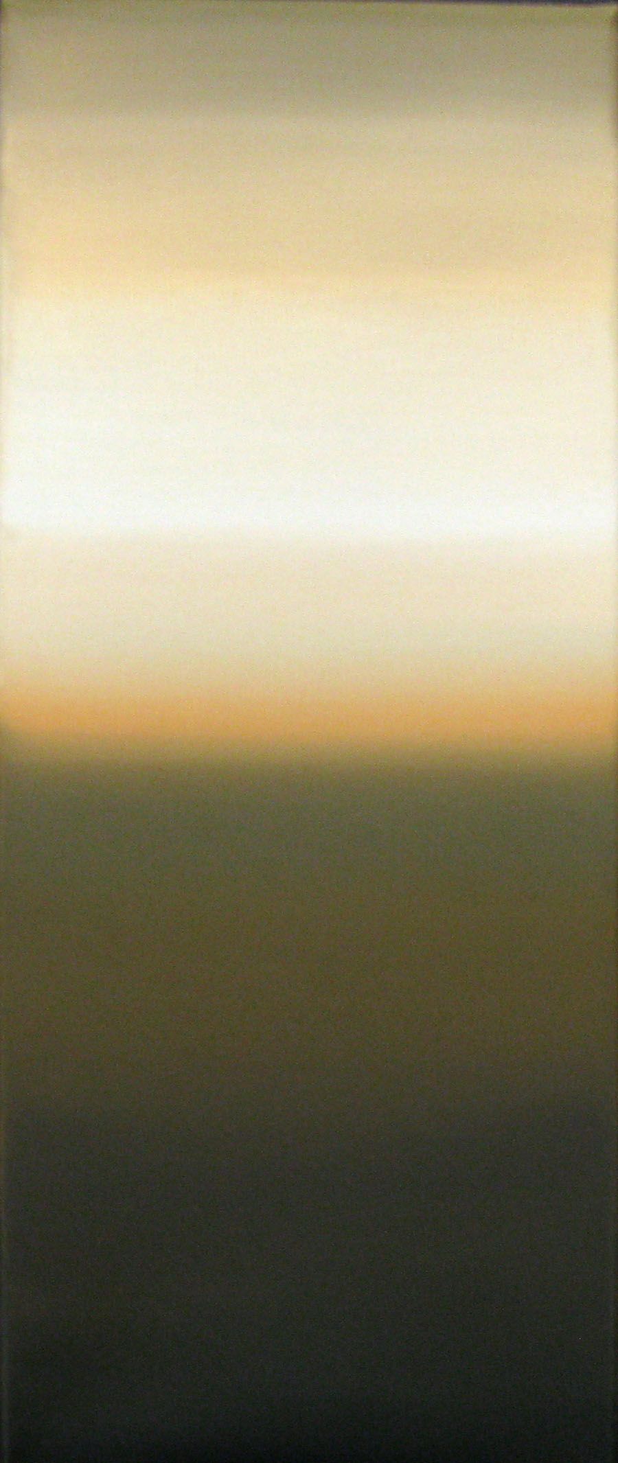 Peinture abstraite petit format orange MICHIGAN LAKE V7 – ELISE BARAT – 60 × 20 cm