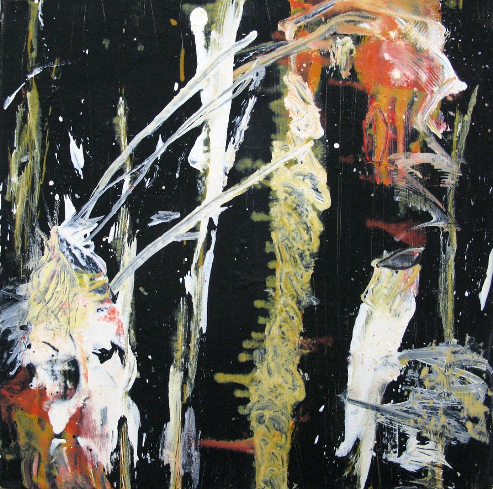 Peinture abstraite petit format SANS TITRE – RINGER HERVE – 40 × 40 cm