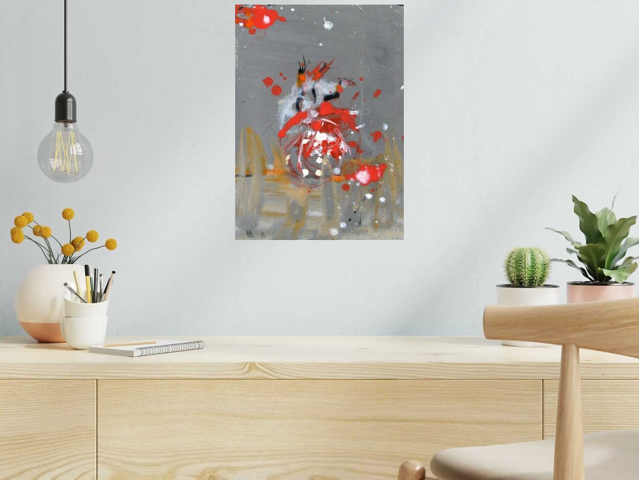 Peinture SANS TITRE de RINGER HERVE dans un intérieur – 33 × 46 cm