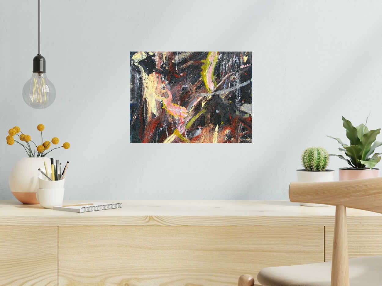 Peinture SANS TITRE de RINGER HERVE dans un intérieur – 40 × 30 cm