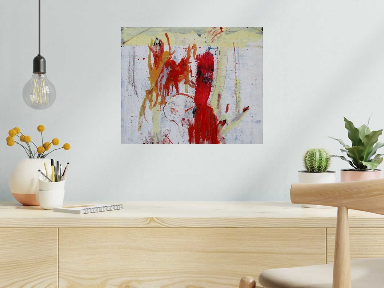Peinture SANS TITRE de RINGER HERVE dans un intérieur – 46 × 38 cm