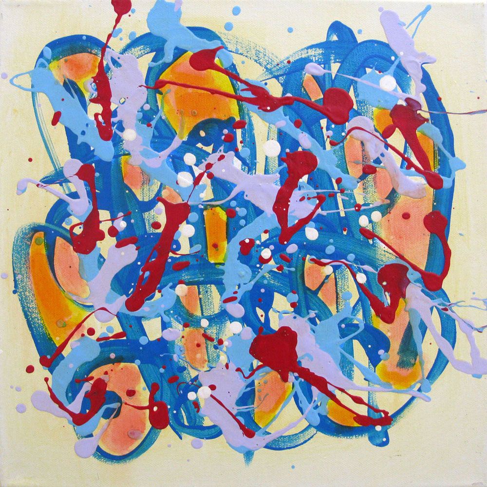 Peinture abstraite petit format noname  D8 – STEPHANE RIME – 30 × 30 cm