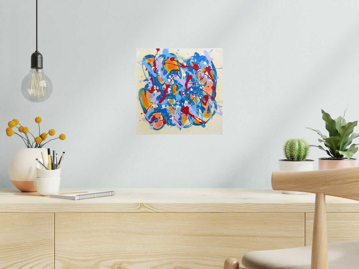 Peinture noname  D8 de STEPHANE RIME dans un intérieur – 30 × 30 cm