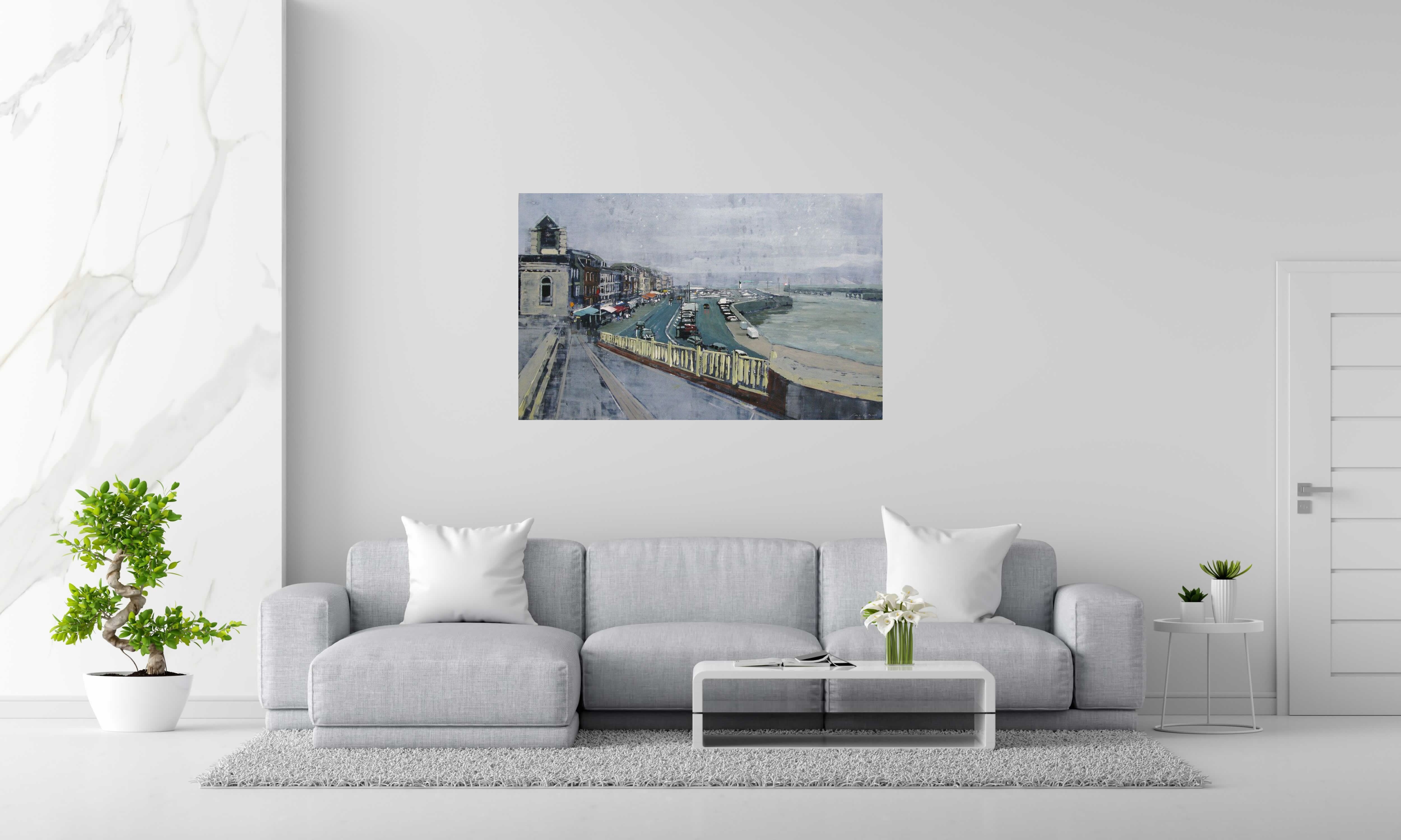 Peinture LE TREPORT de ADRIEN FAVEAU dans un intérieur – 81 × 130 cm