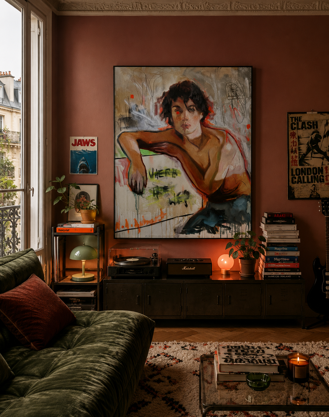 Peinture Confession de NAWEL AUBERT dans un intérieur – 80 × 100 cm