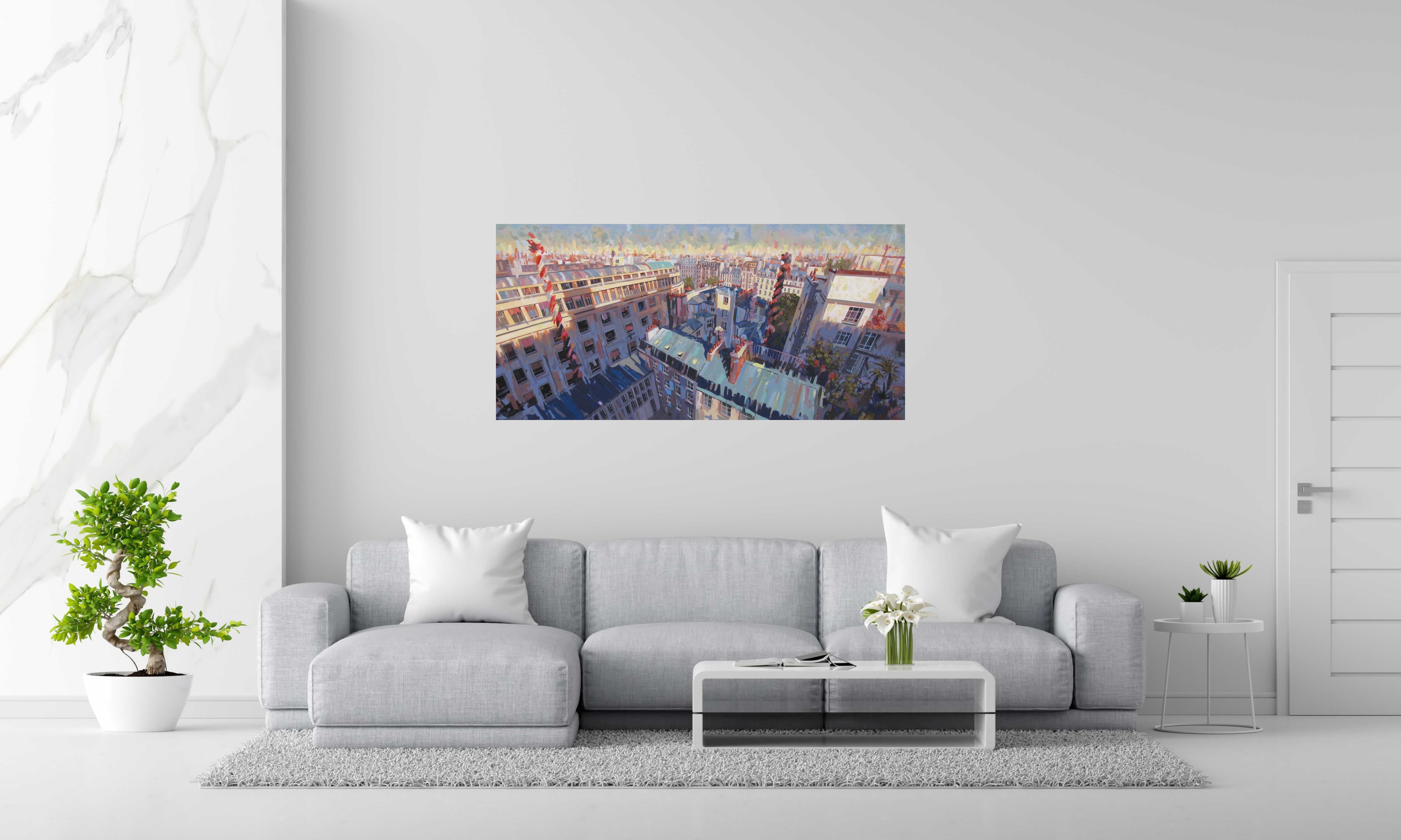 Peinture Cheminée de carnaval de HEATON RUDYARD dans un intérieur – 70 × 146 cm