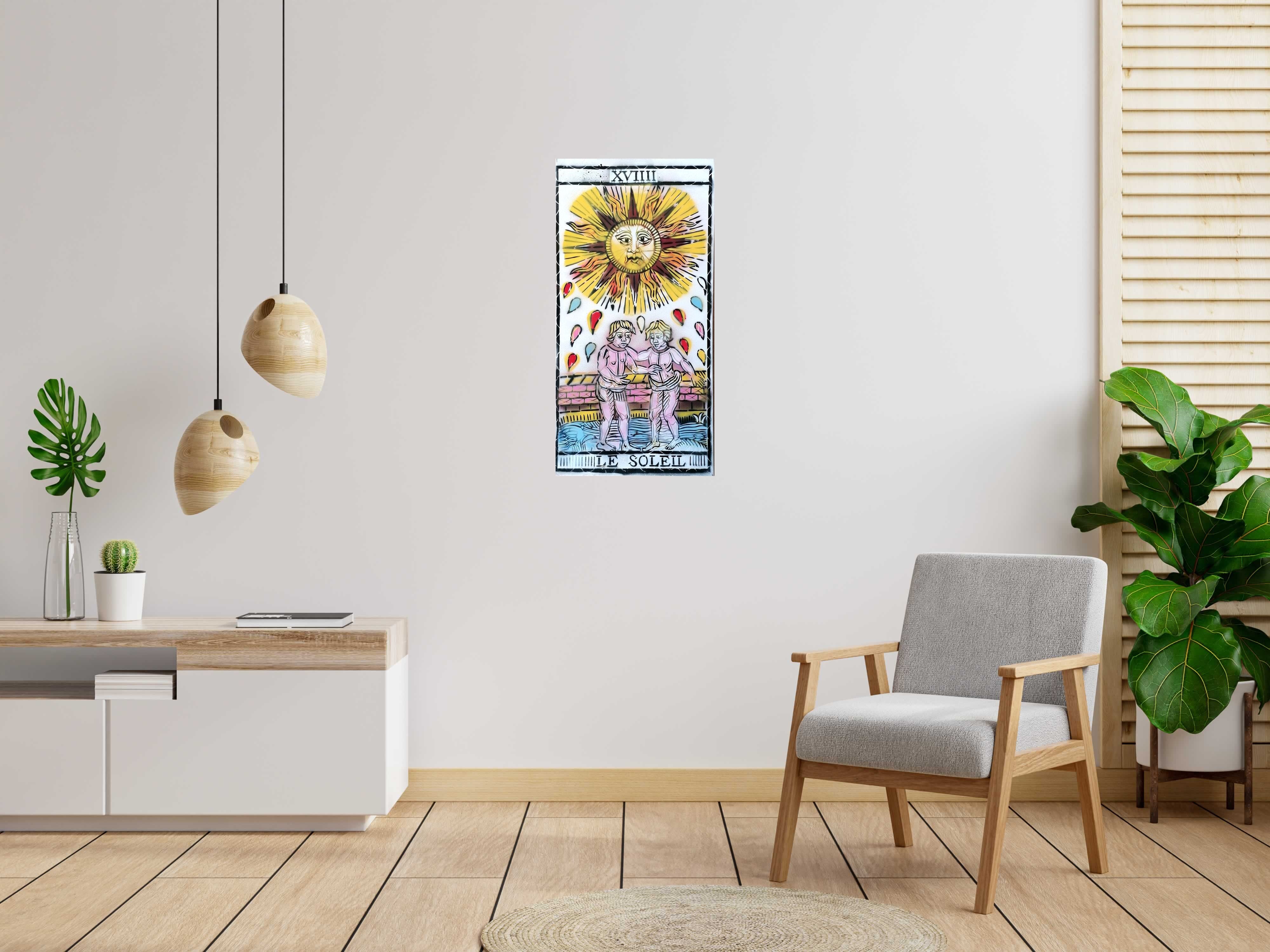 Peinture LE SOLEIL de ARTISTE OUVRIER dans un intérieur – 50 × 100 cm