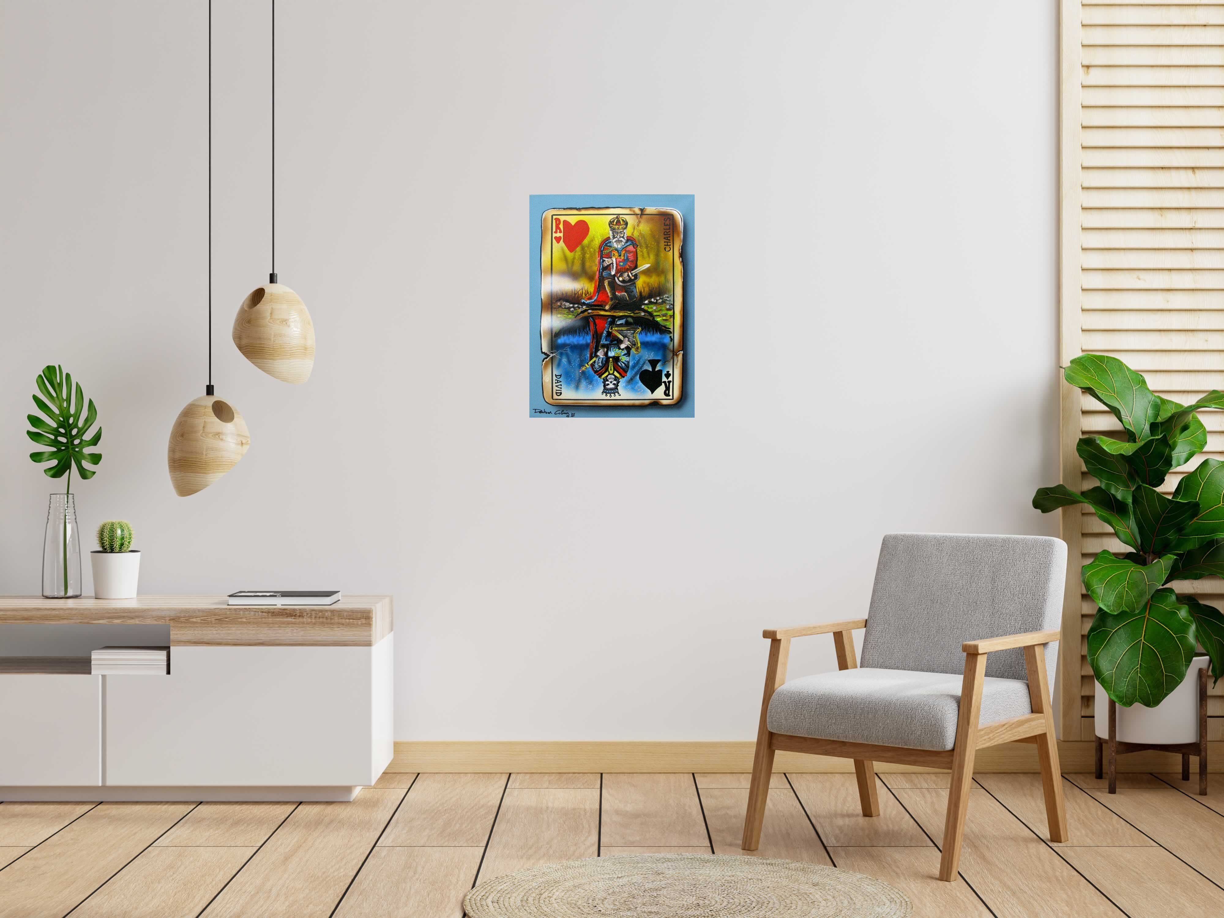 Peinture Le reflet de la vérité de Docteur Cobain dans un intérieur – 54 × 73 cm