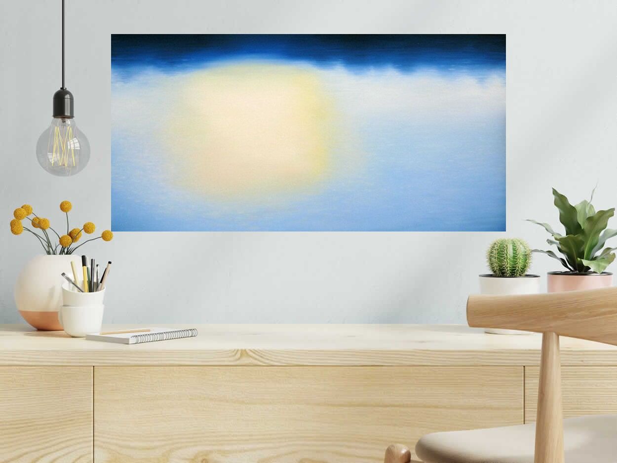 Peinture Aube de ELISE BARAT dans un intérieur – 80 × 40 cm