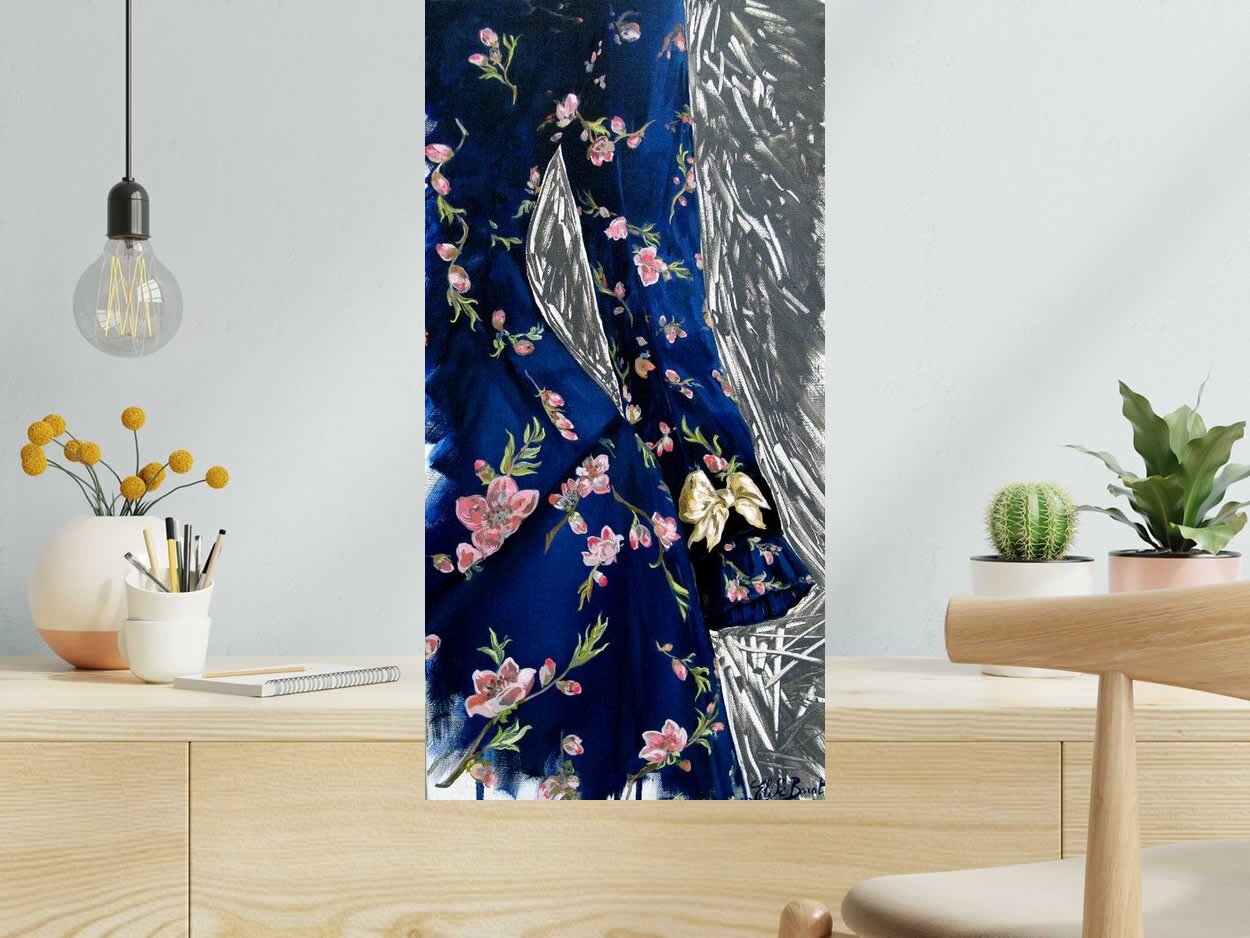 Peinture Mary de ELISE BARAT dans un intérieur – 40 × 80 cm
