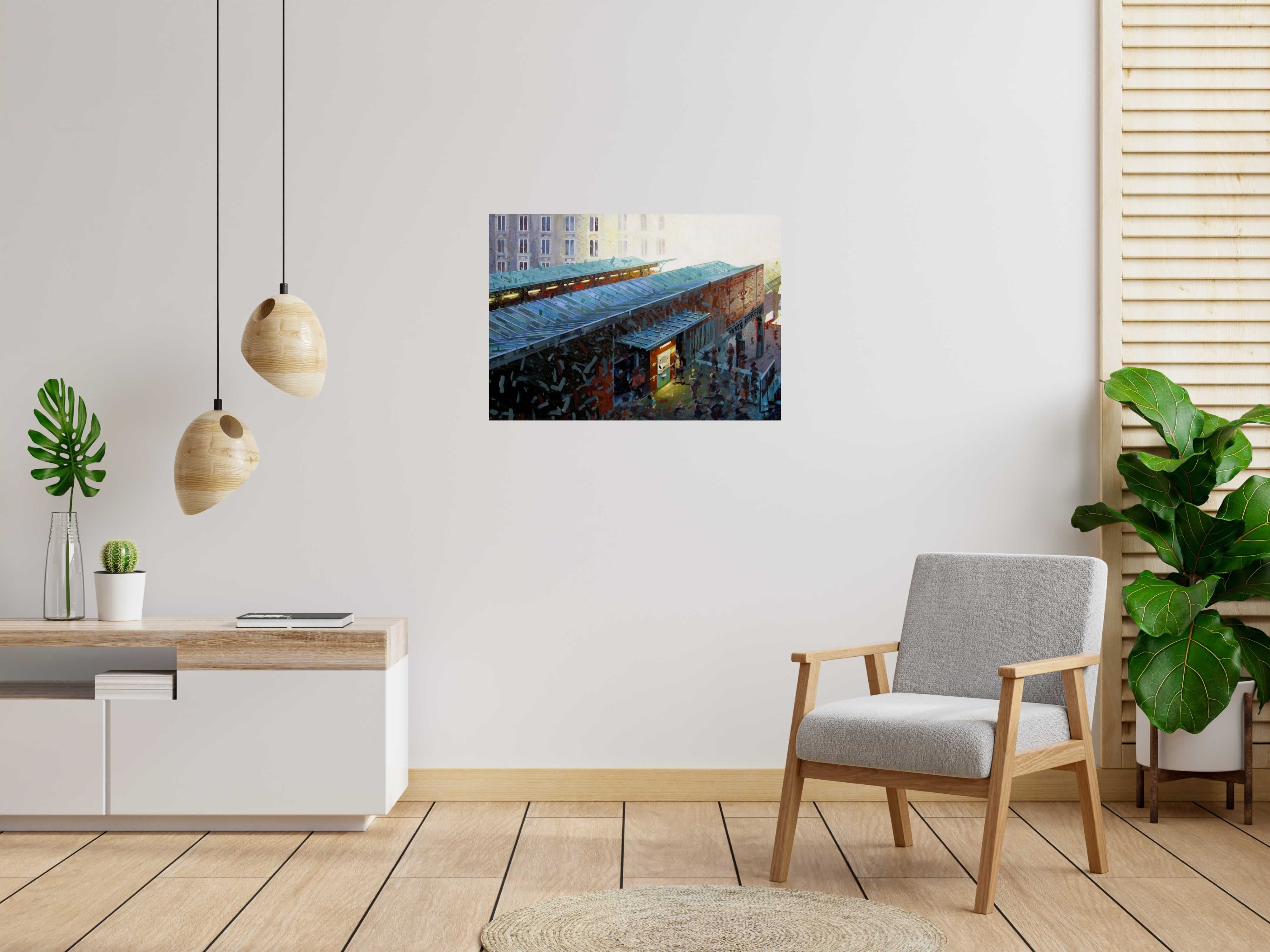 Peinture Métro à Passy de HEATON RUDYARD dans un intérieur – 92 × 65 cm