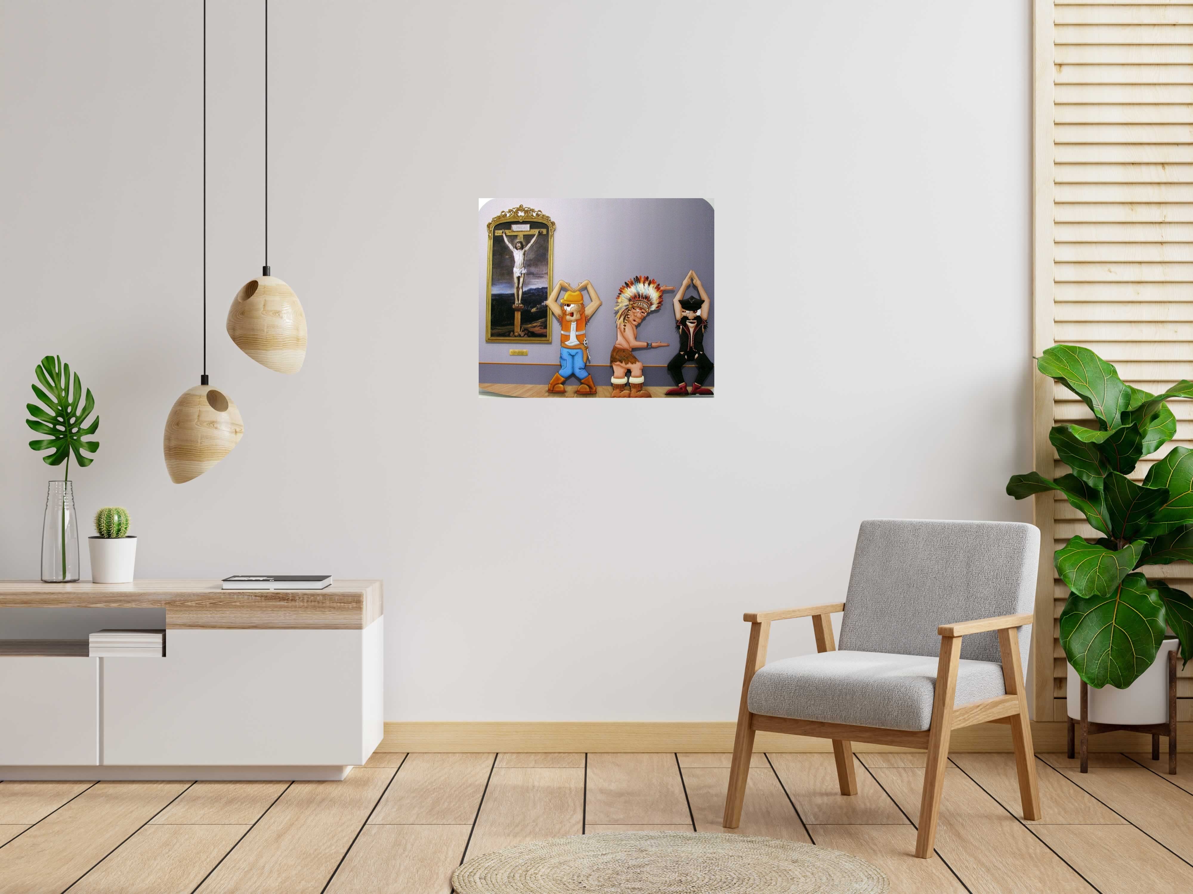 Peinture Pitre Vs Velasquez de L'ARTISTE PITRE dans un intérieur – 79 × 67 cm