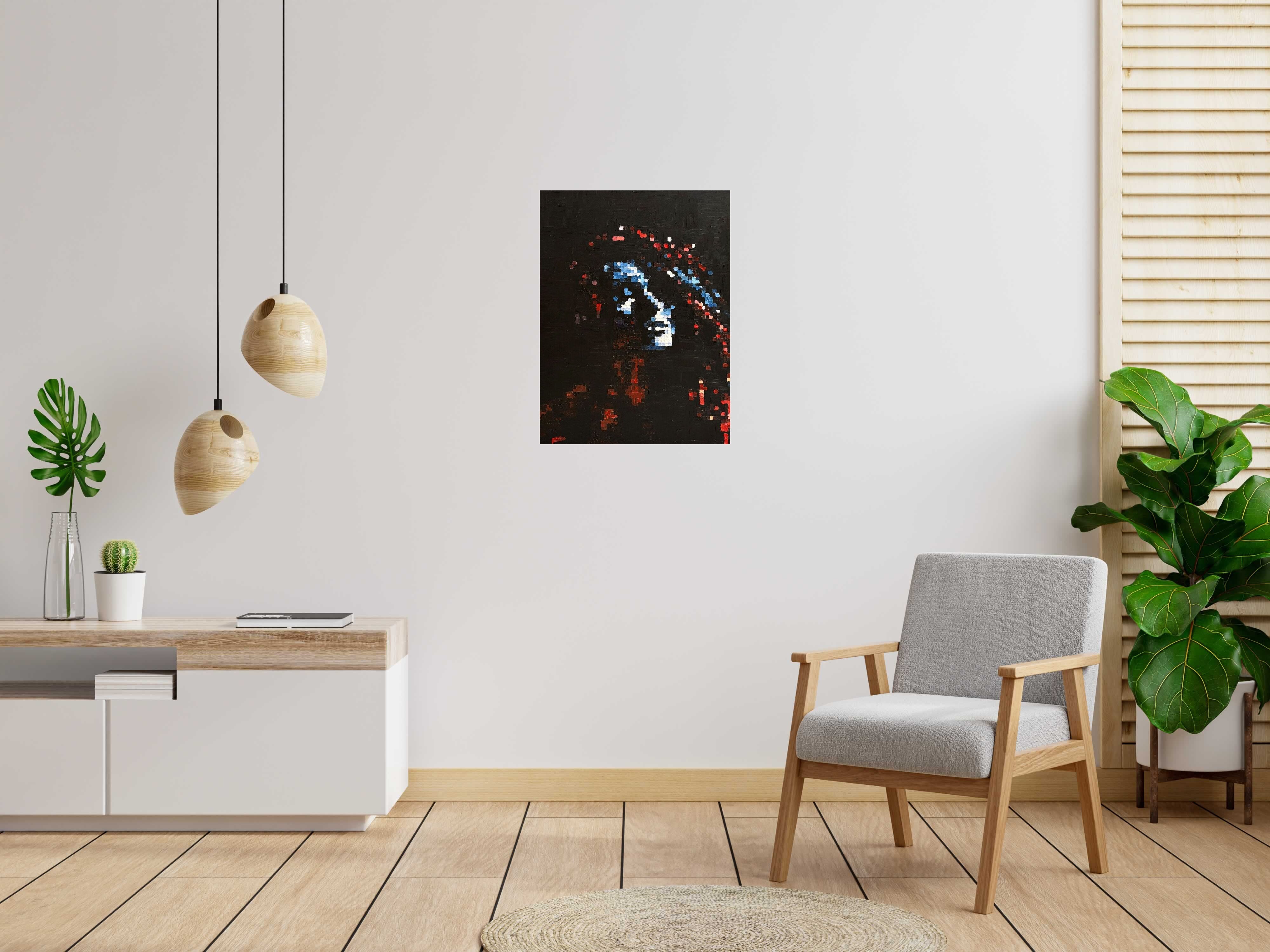 Peinture Libération de NICOLAS JESBAC dans un intérieur – 60 × 80 cm