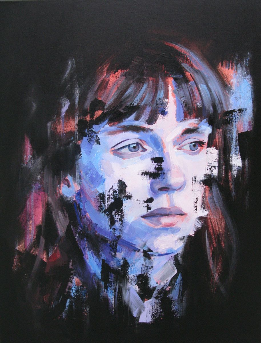 Peinture figurative moyen format Emma – NUNO – 50 × 70 cm