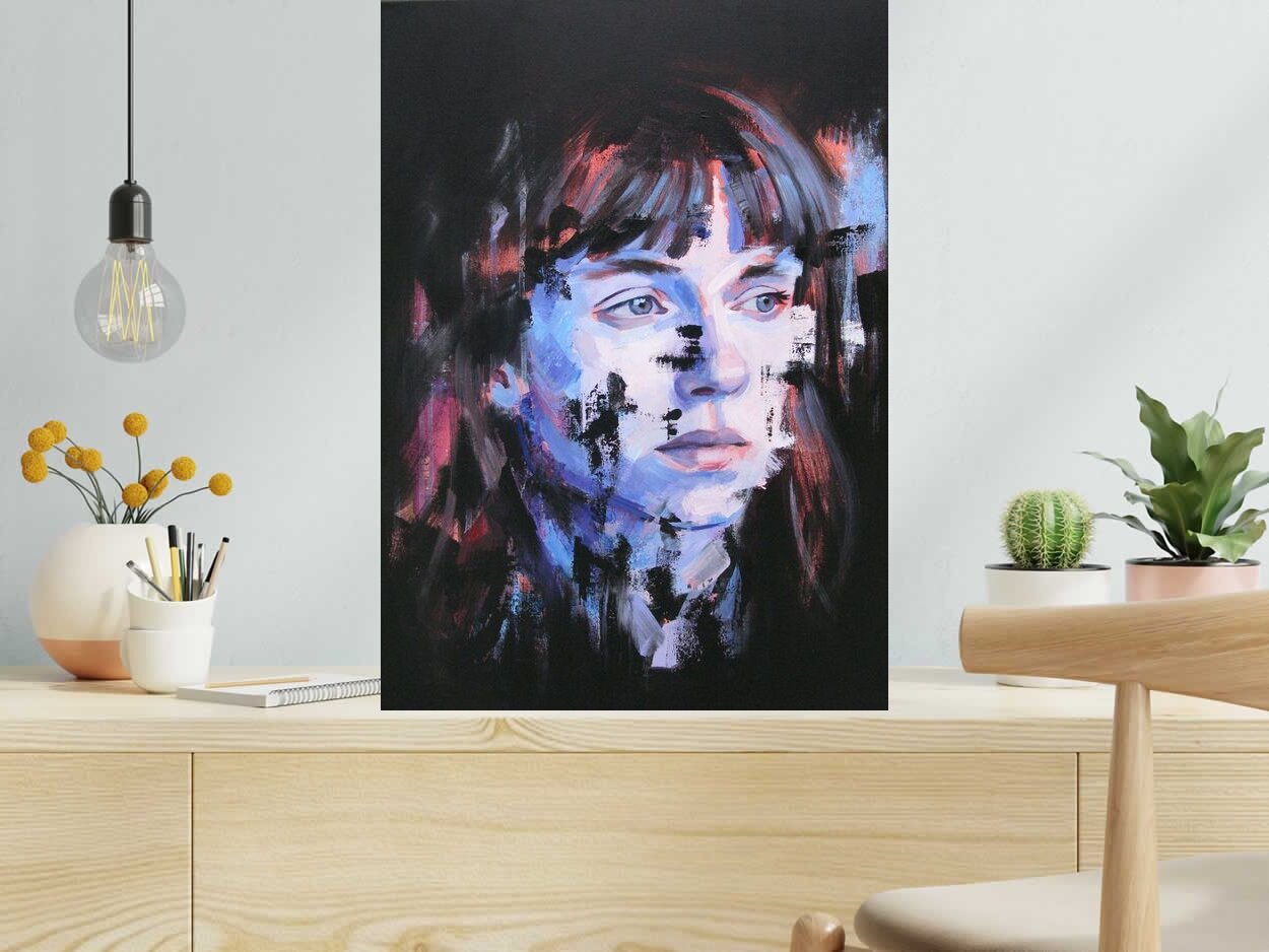 Peinture Emma de NUNO dans un intérieur – 50 × 70 cm