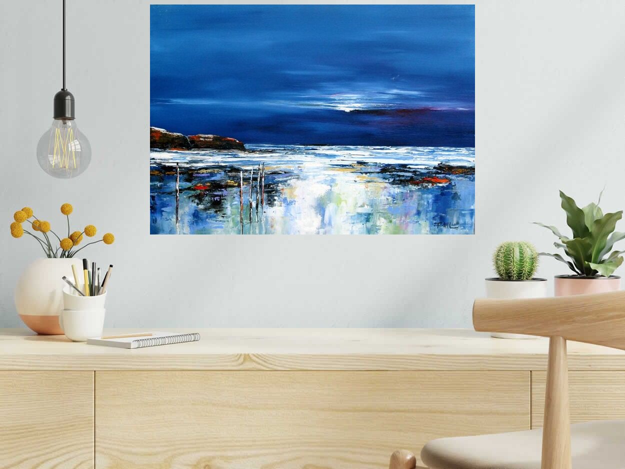 Peinture Dernières Lueures de PHIL dans un intérieur – 65 × 46 cm