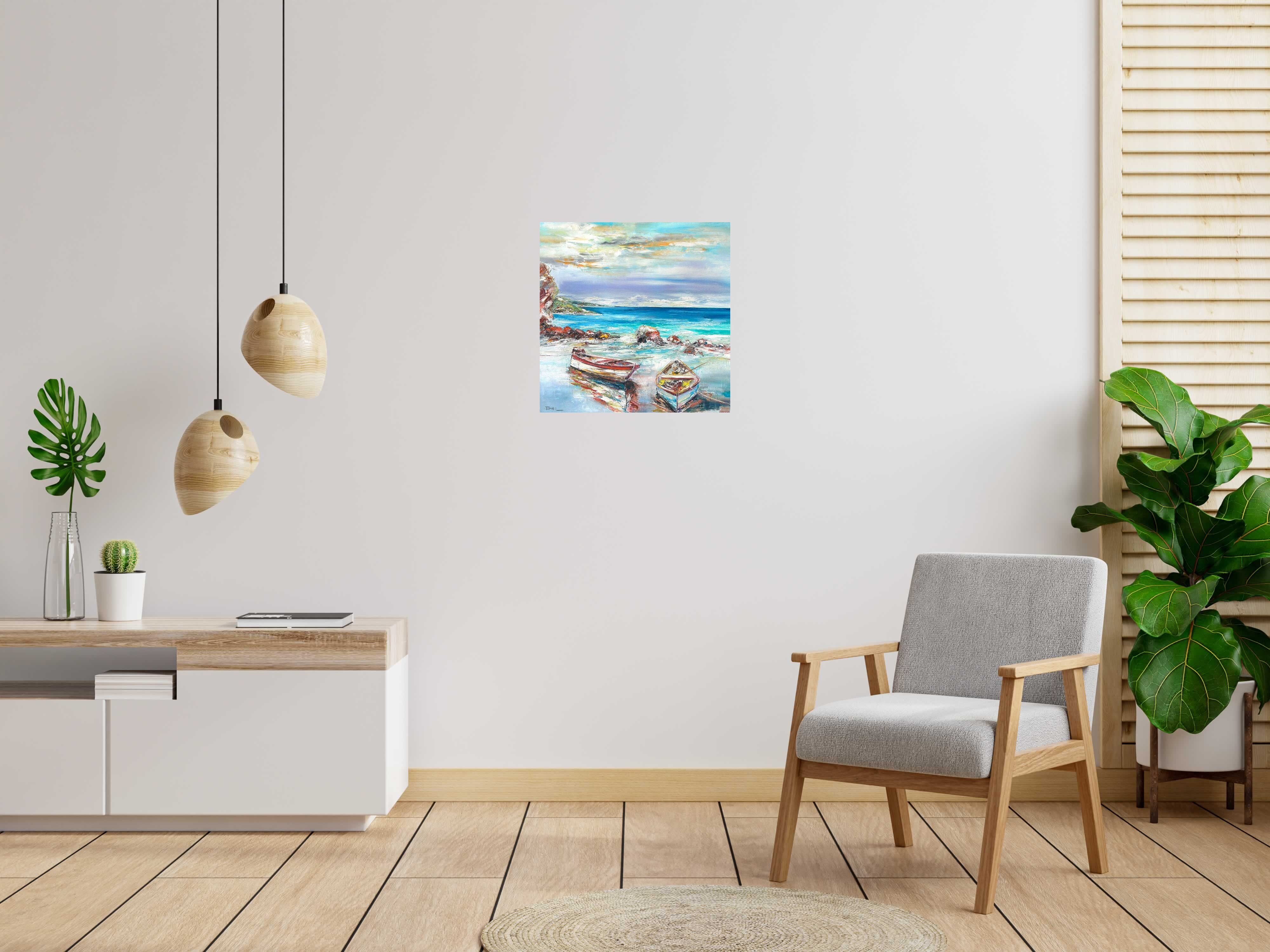 Peinture Jolie cote de PHIL dans un intérieur – 60 × 60 cm
