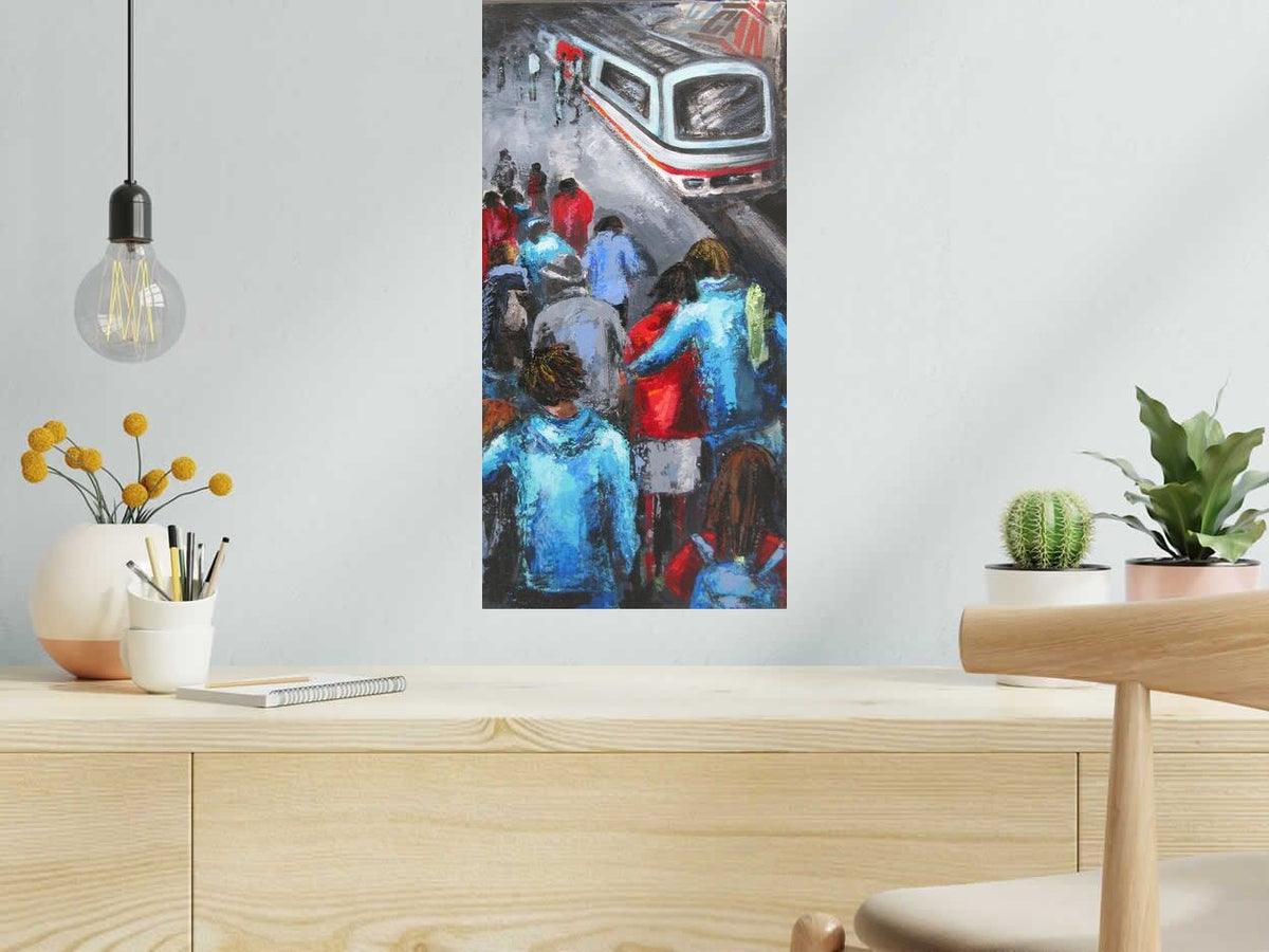 Peinture METRO PARISIEN de KATE BAILEY dans un intérieur – 60 × 30 cm