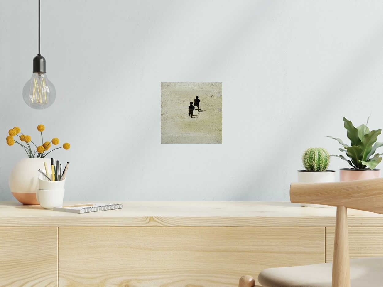 Peinture Face to face de MARCOS ZRIHEN NOWOTNY dans un intérieur – 20 × 20 cm