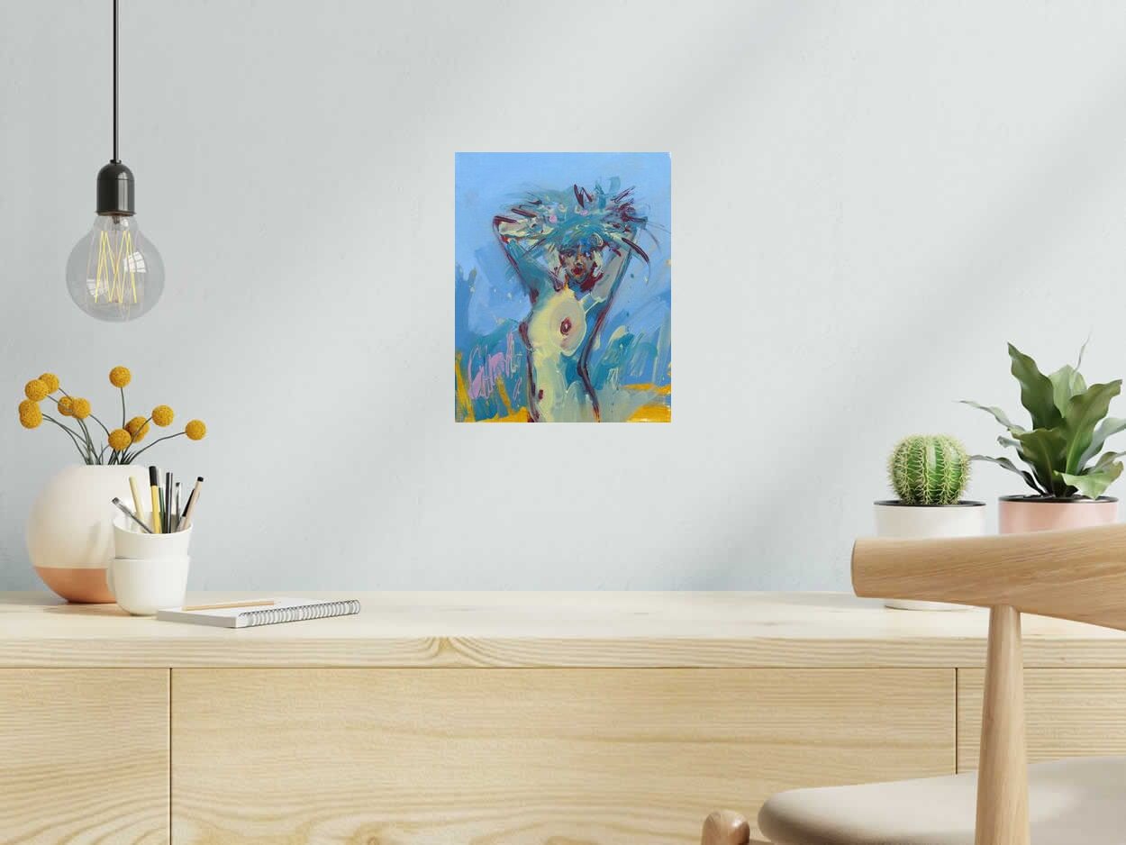 Peinture lola de OLENA SINIUHINA dans un intérieur – 25 × 30 cm
