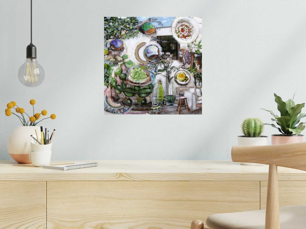 Peinture FRAICHEUR de VEROE dans un intérieur – 40 × 40 cm
