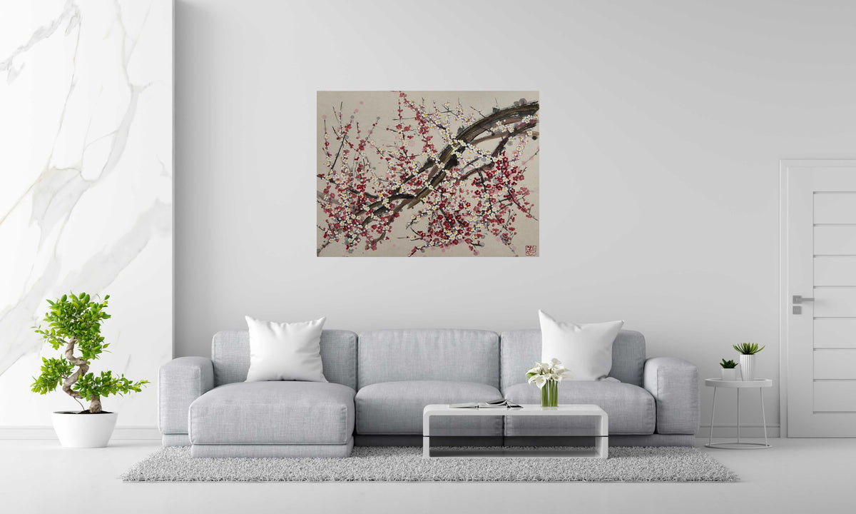 Peinture Ensemble de JEONG MIN LEE dans un intérieur – 130 × 97 cm