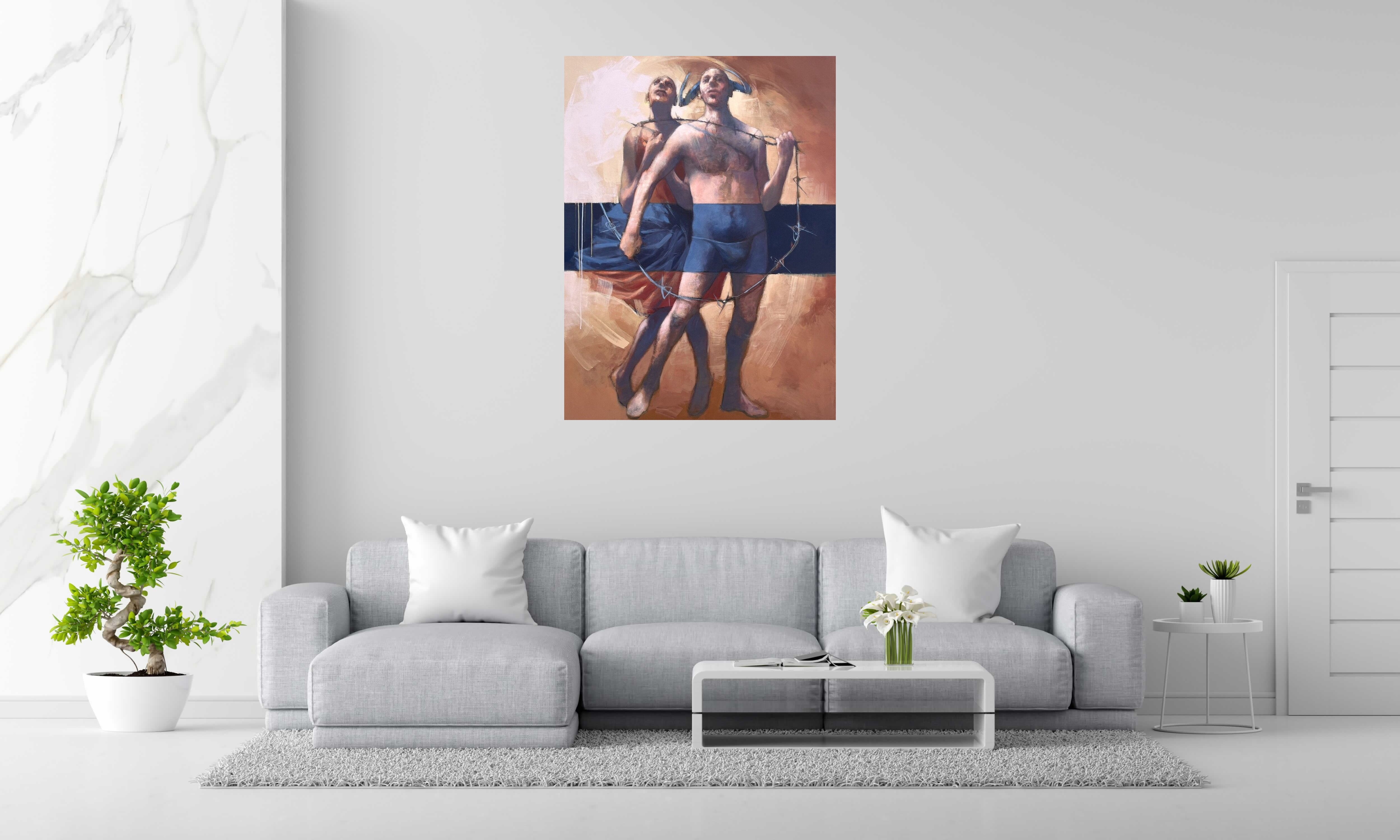 Peinture 666 de OLIVIER MASSEBEUF dans un intérieur – 97 × 130 cm