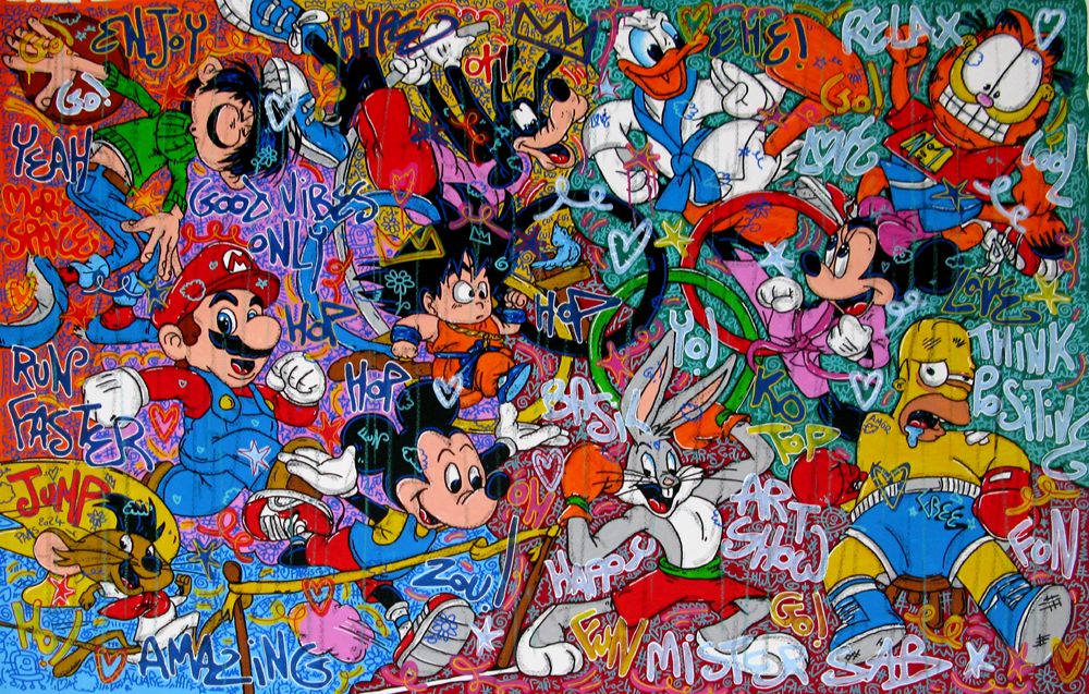 Peinture format xxl JO Paris 2024 – RICO SAB – 195 × 130 cm