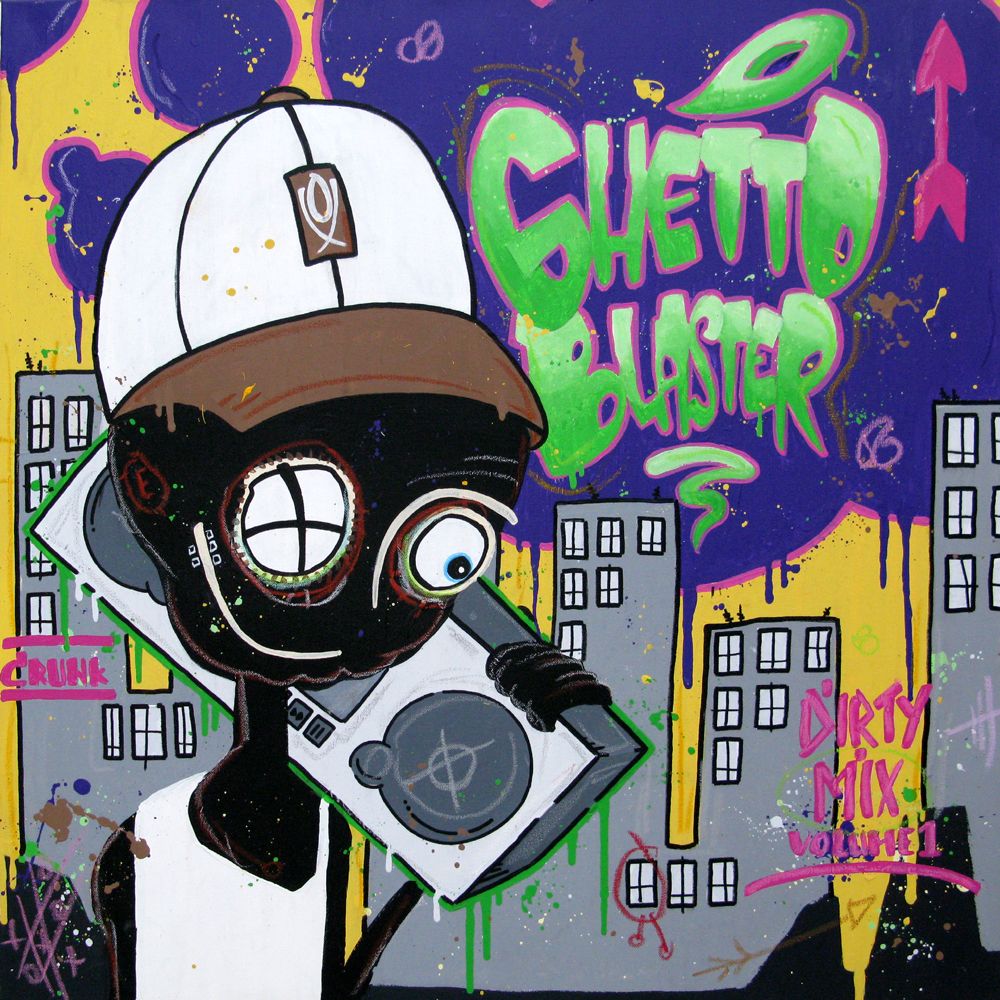 Peinture grand format Dirty mix – DIDIER GOMEZ – 80 × 80 cm