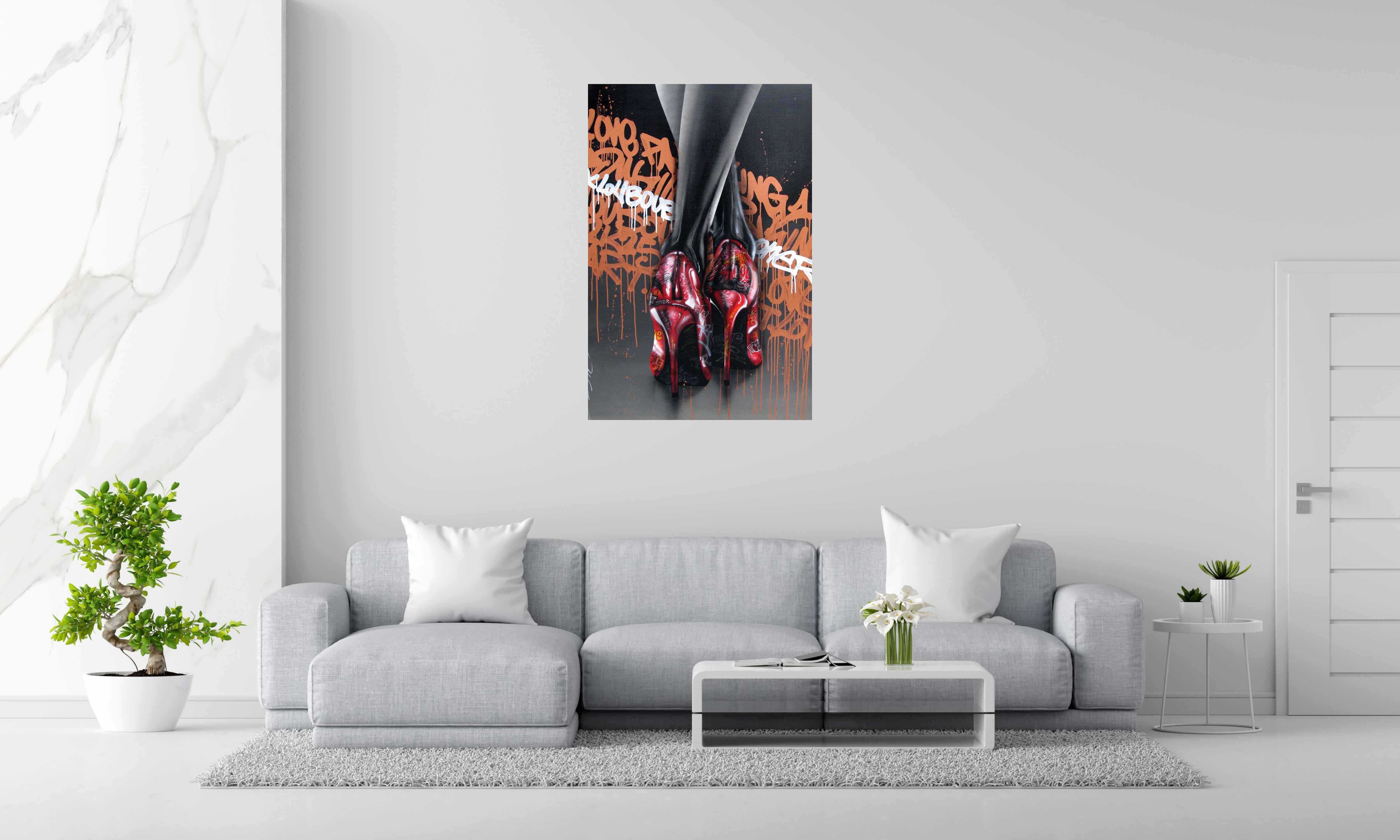Peinture LOUBOU de JUG dans un intérieur – 80 × 120 cm