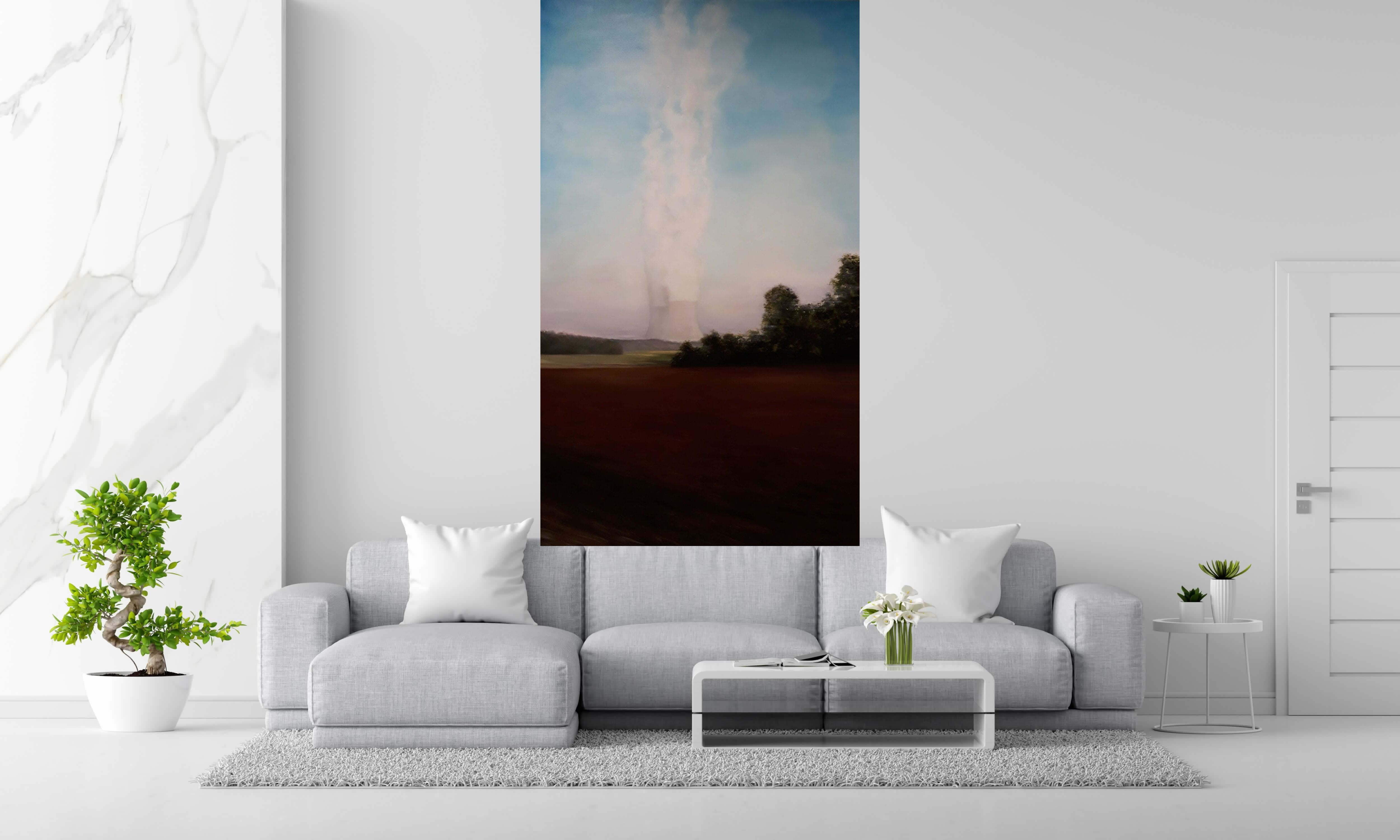 Peinture VAPEUR de ELISE BARAT dans un intérieur – 195 × 114 cm