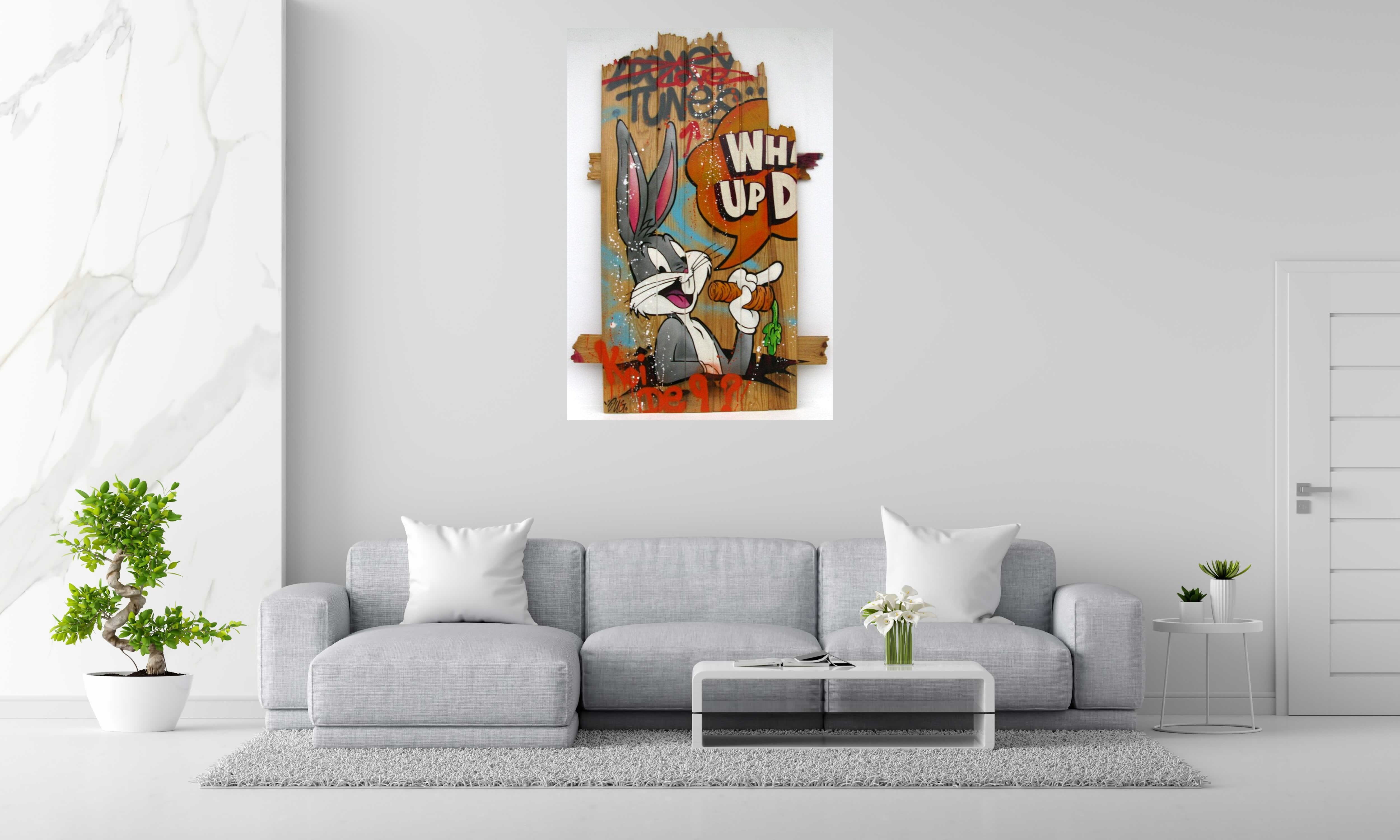 Peinture KOI DE 9 ? de JUG dans un intérieur – 95 × 140 cm