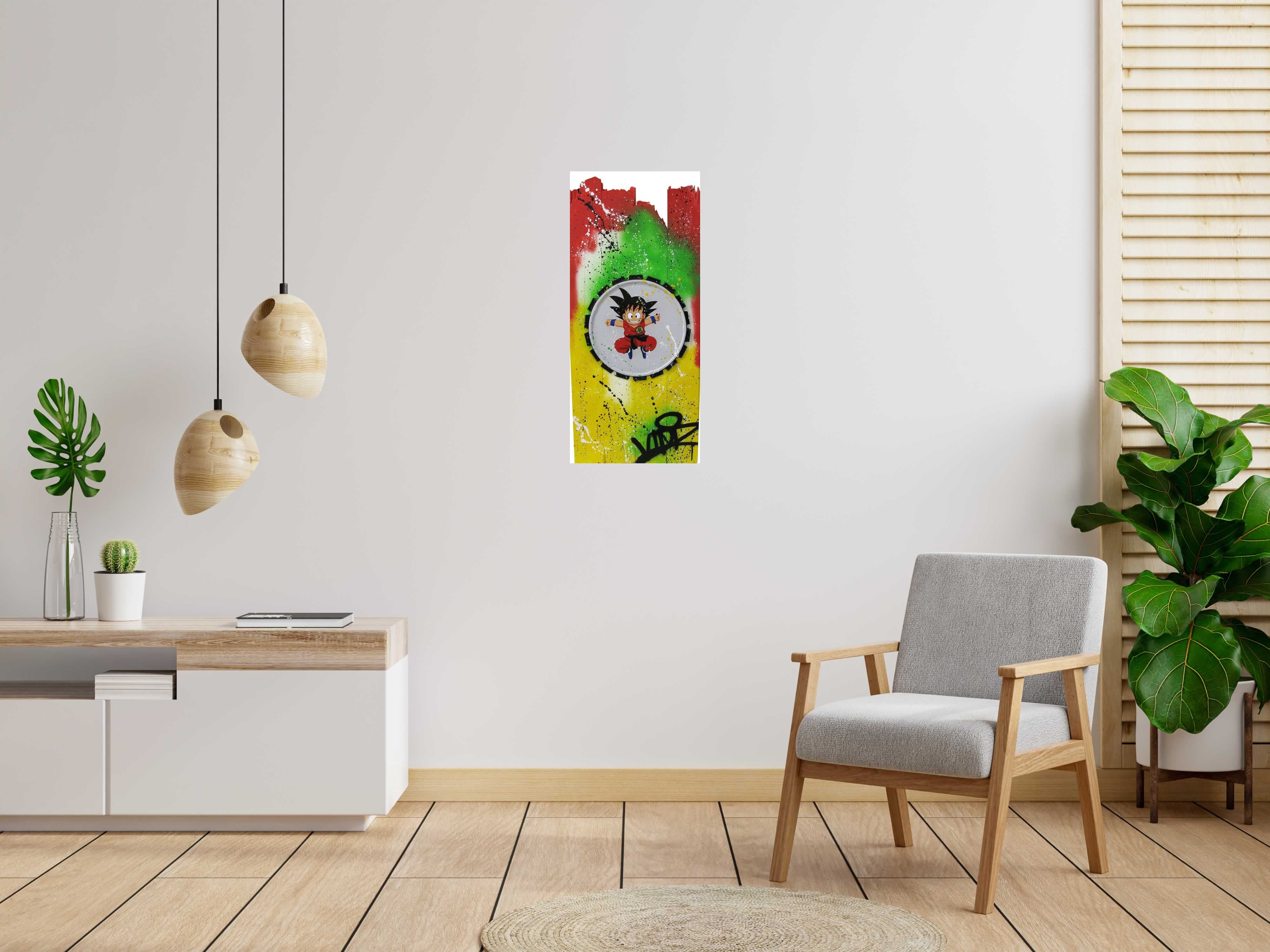 Peinture NO BALL de VIDIZ dans un intérieur – 92 × 41 cm