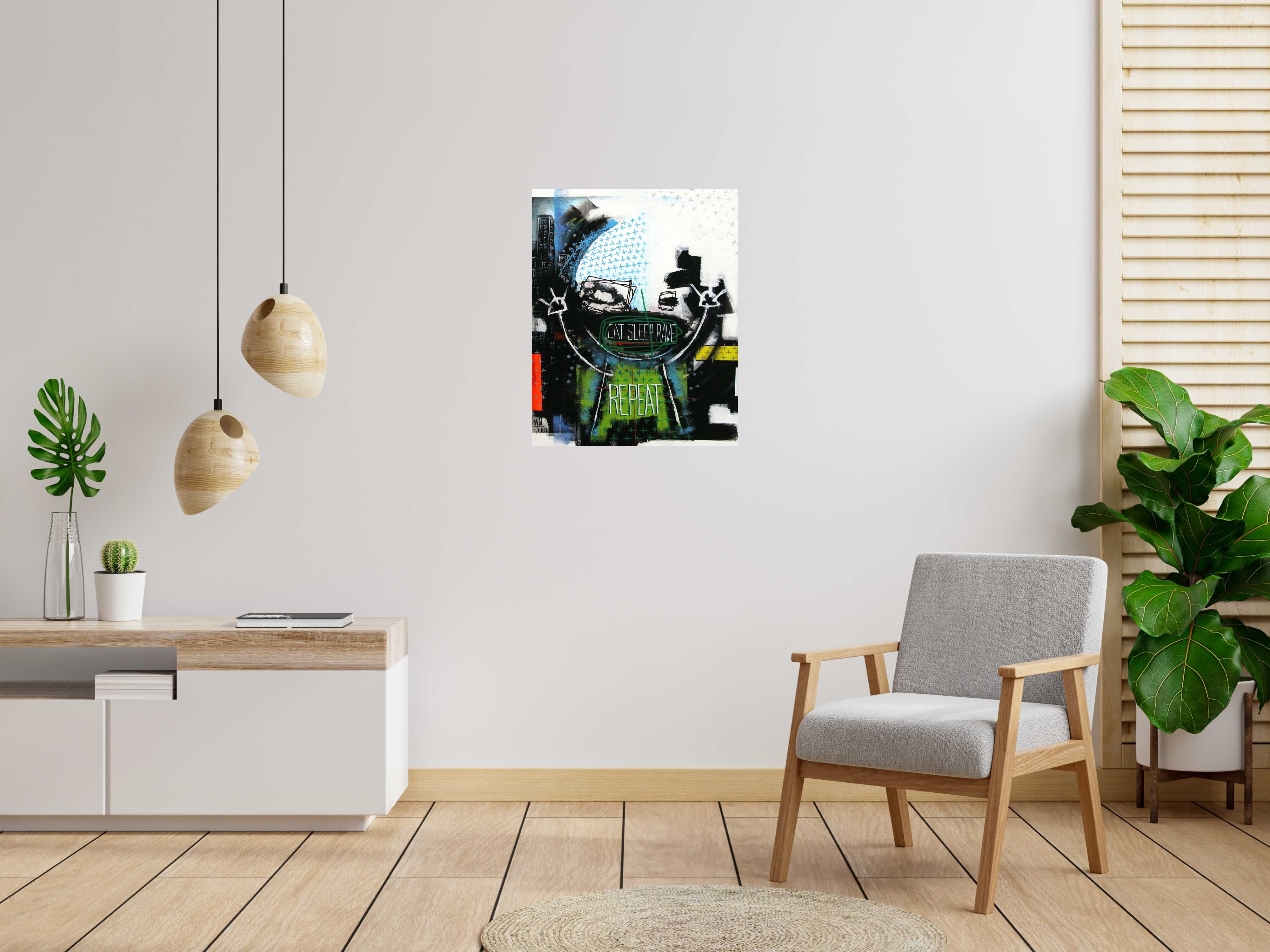 Peinture REPEAT de WALTER dans un intérieur – 81 × 65 cm