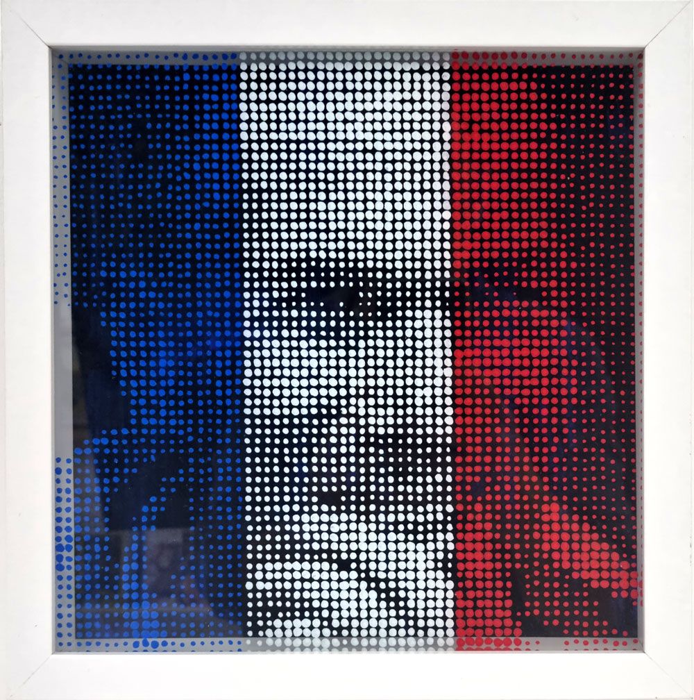 Peinture graphique petit format ZIZOU – WAWAPOD – 25 × 25 cm